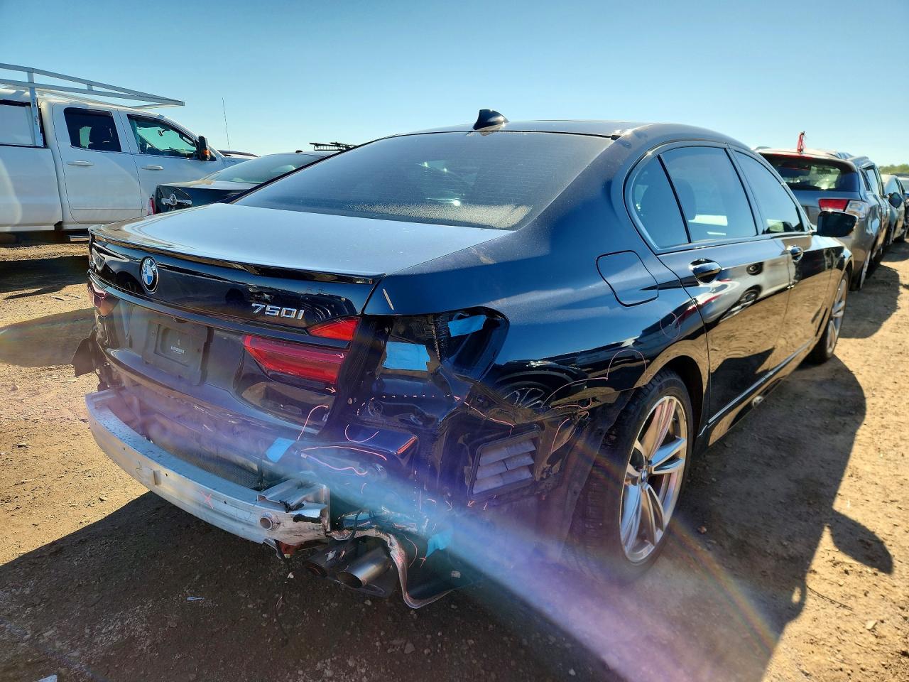 2019 Bmw 750 Xi Blue vin: WBA7F2C54KB240379