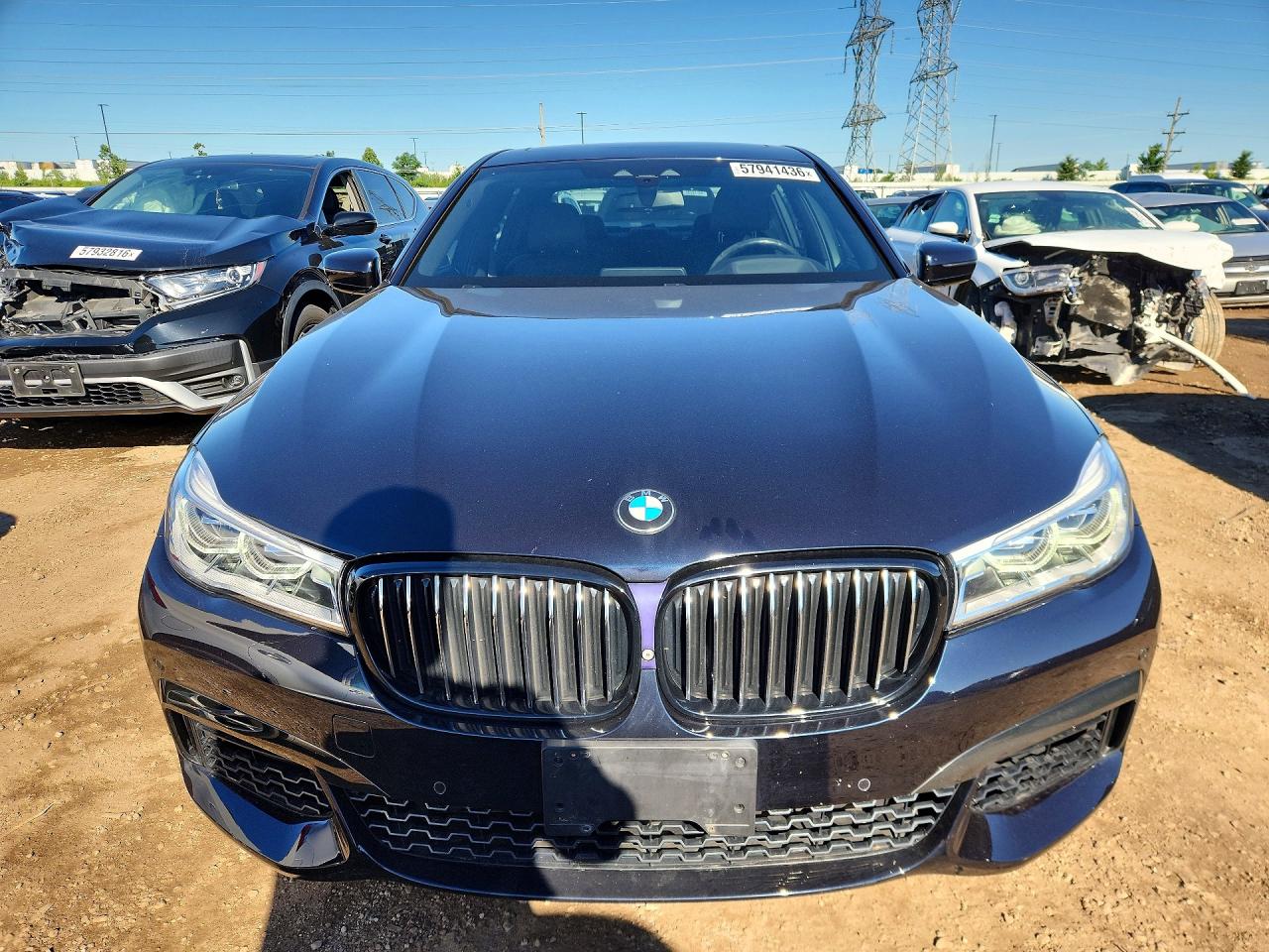 2019 Bmw 750 Xi Blue vin: WBA7F2C54KB240379