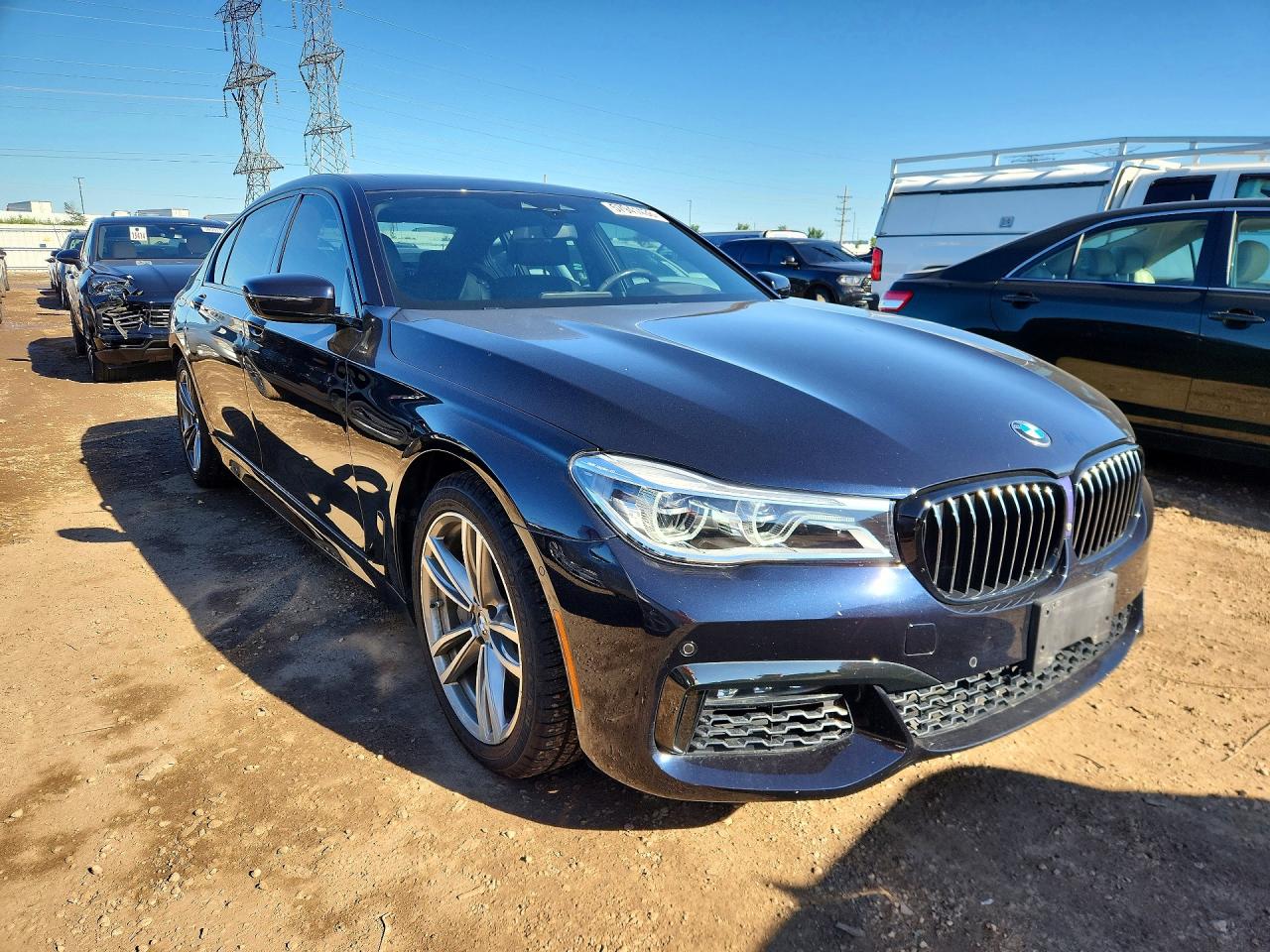 2019 Bmw 750 Xi Blue vin: WBA7F2C54KB240379