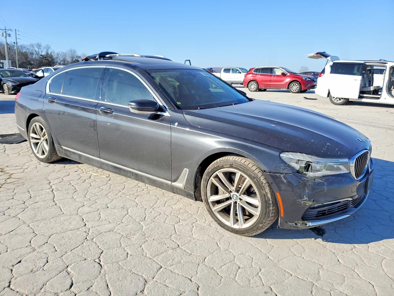 2016 Bmw 750 Xi Gray vin: WBA7F2C55GG415393