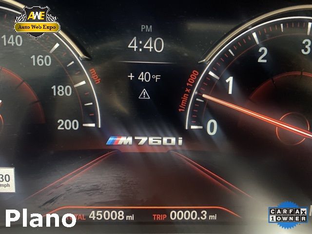 2019 Bmw 7 Series M760i Xdrive Черный vin: WBA7H6C56KG615158