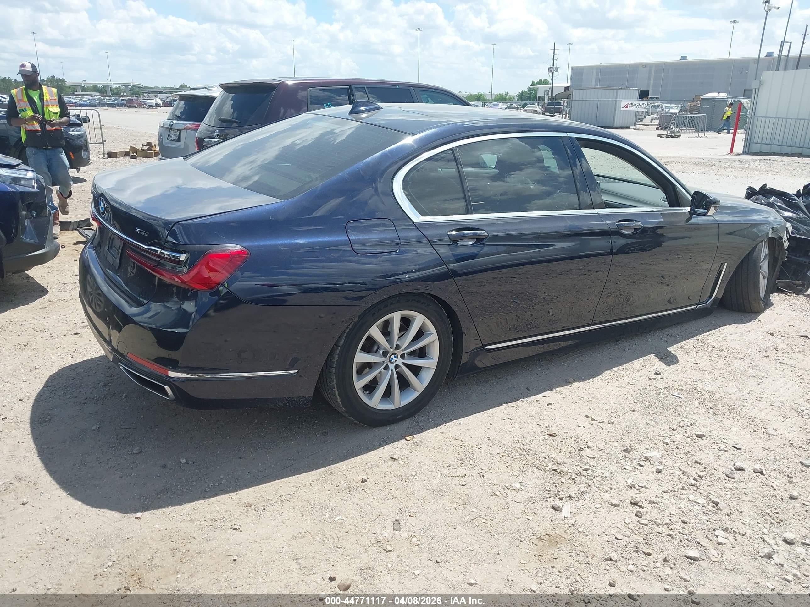 2020 Bmw 740i Xdrive Blue vin: WBA7T4C03LCD70905