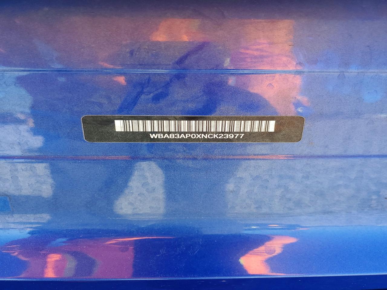 2022 Bmw M440i Blue vin: WBA83AP0XNCK23977