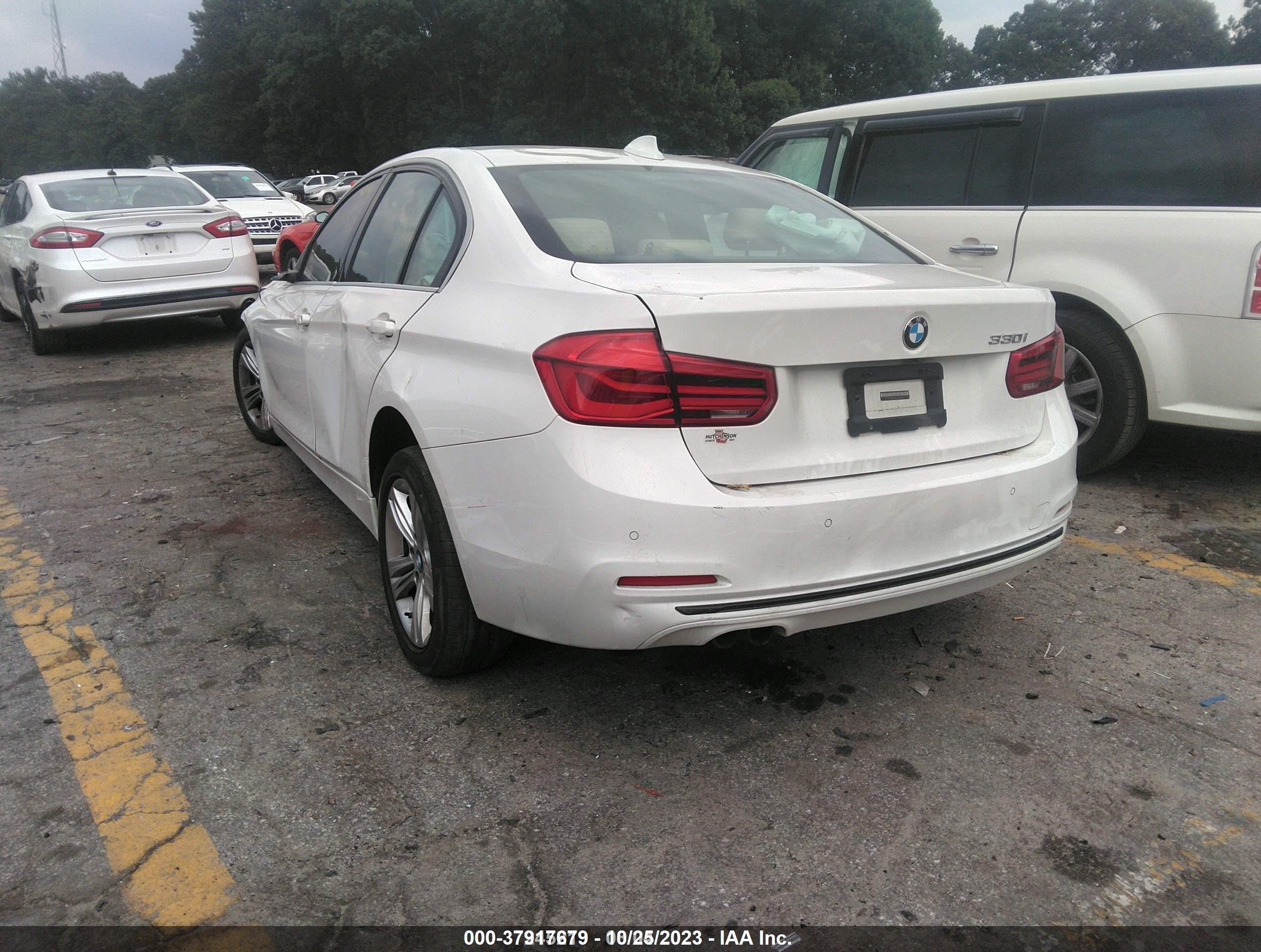 2017 Bmw 330i White vin: WBA8B9G32HNU53856
