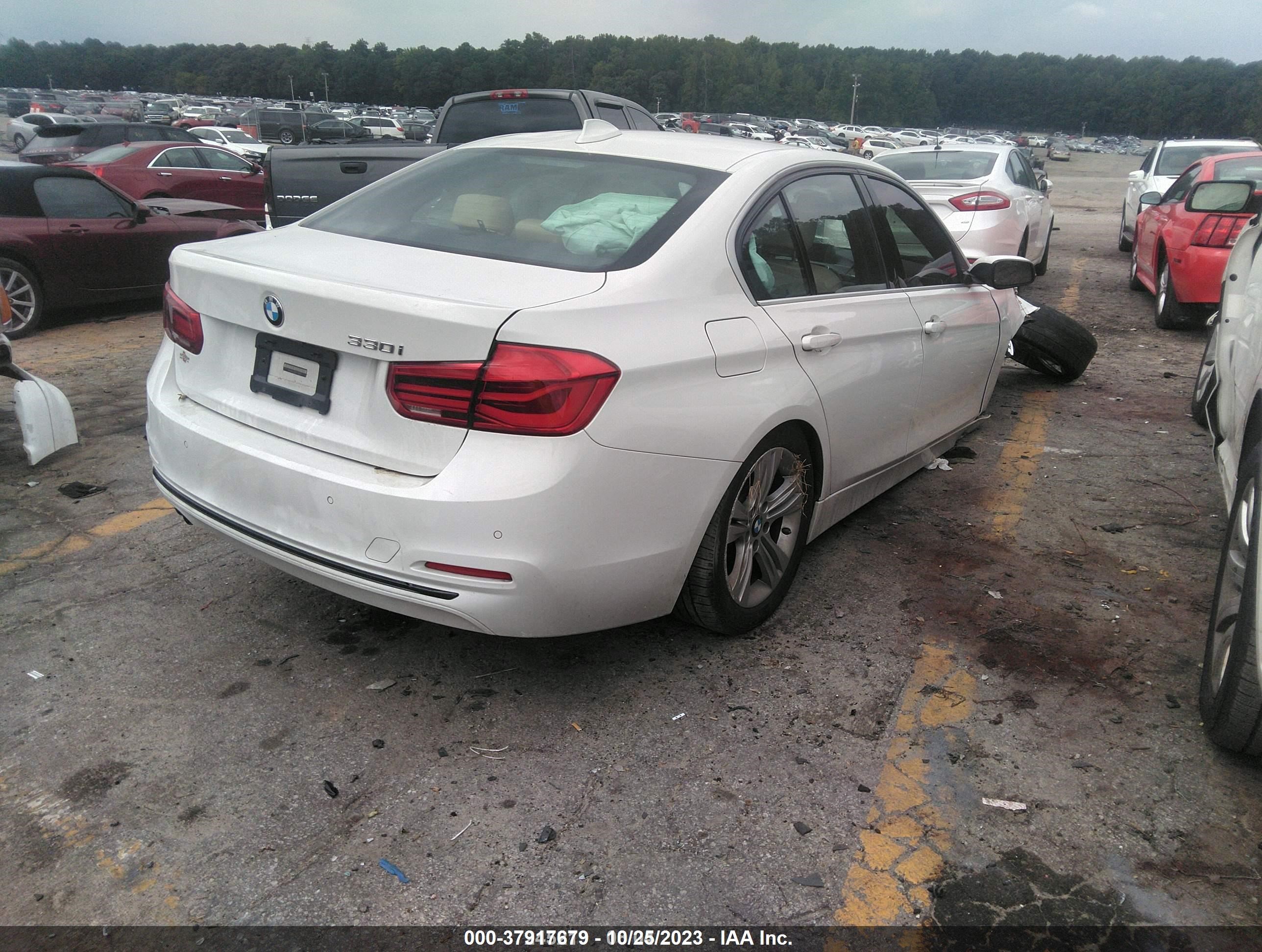 2017 Bmw 330i White vin: WBA8B9G32HNU53856