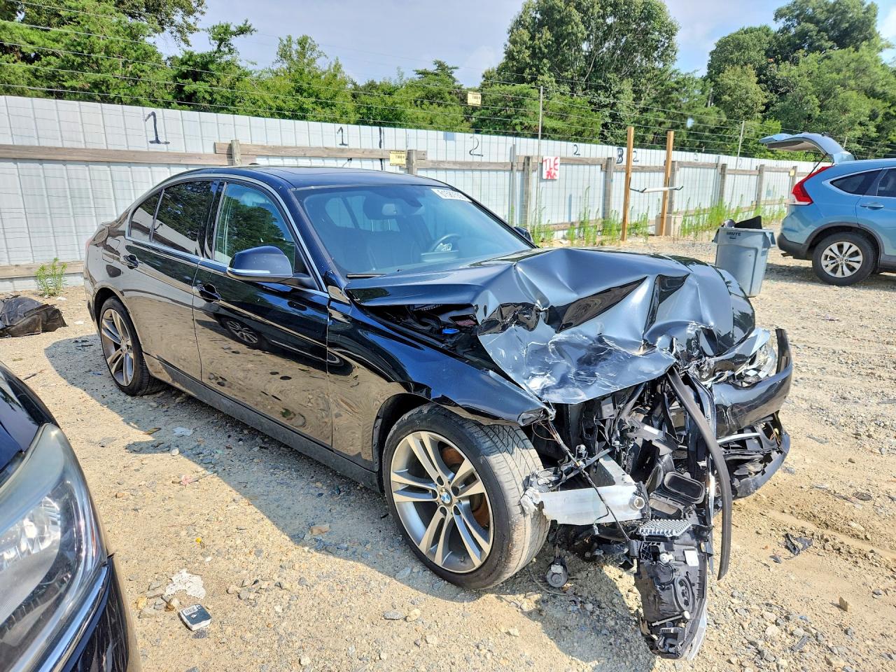 2017 Bmw 330 Xi Black vin: WBA8D9C37HA005572