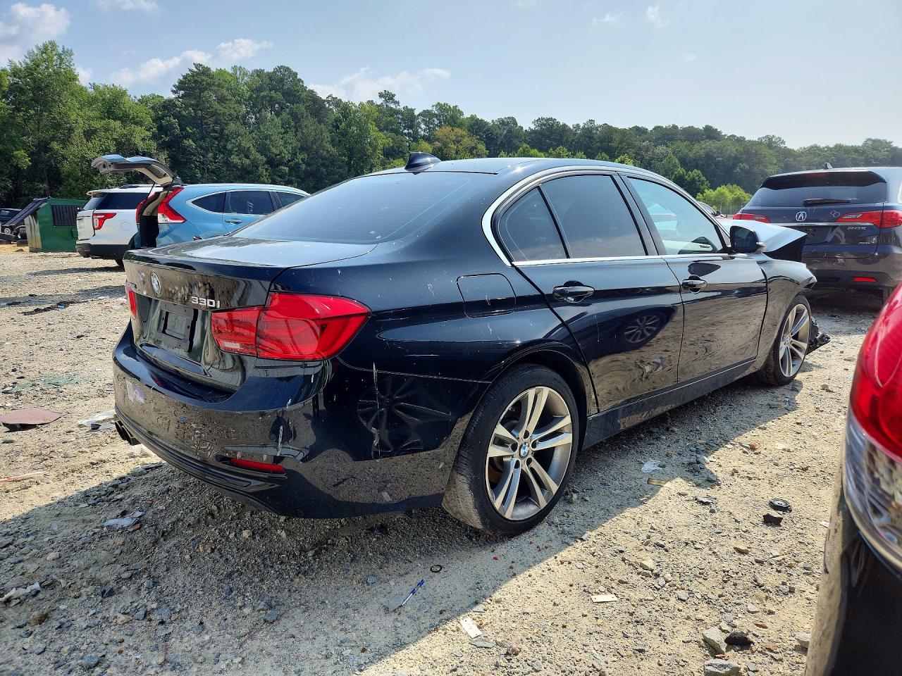 2017 Bmw 330 Xi Black vin: WBA8D9C37HA005572