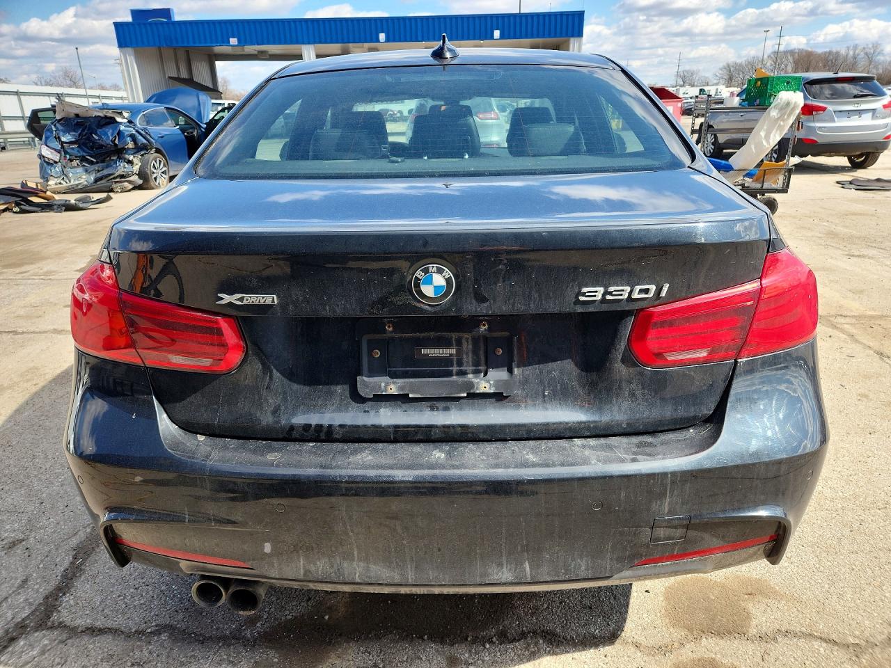 2017 Bmw 330 Xi Black vin: WBA8D9C39HA004956