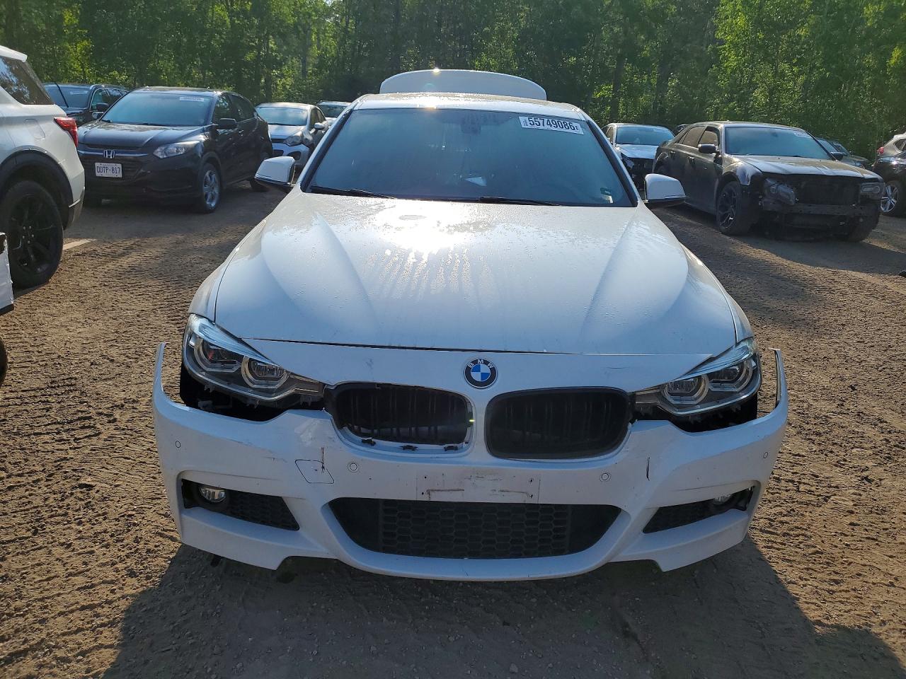 2018 Bmw 330 Xi White vin: WBA8D9C53JA614925