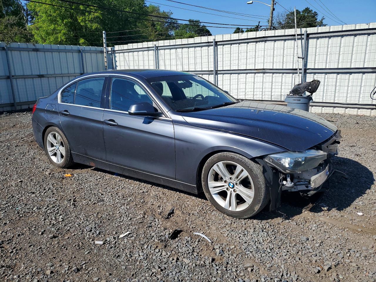 2017 Bmw 330 Xi Gray vin: WBA8D9C55HA003725
