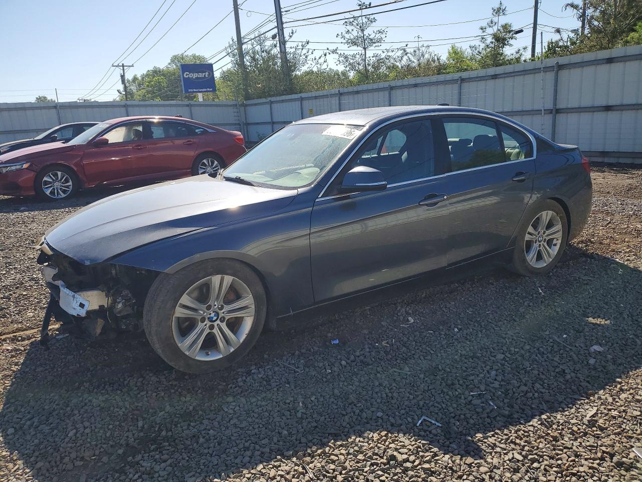 2017 Bmw 330 Xi Gray vin: WBA8D9C55HA003725