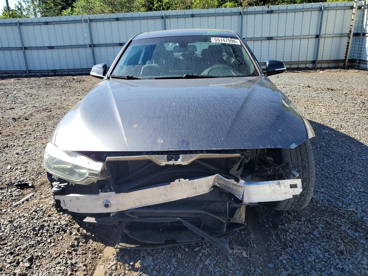 2017 Bmw 330 Xi Gray vin: WBA8D9C55HA003725