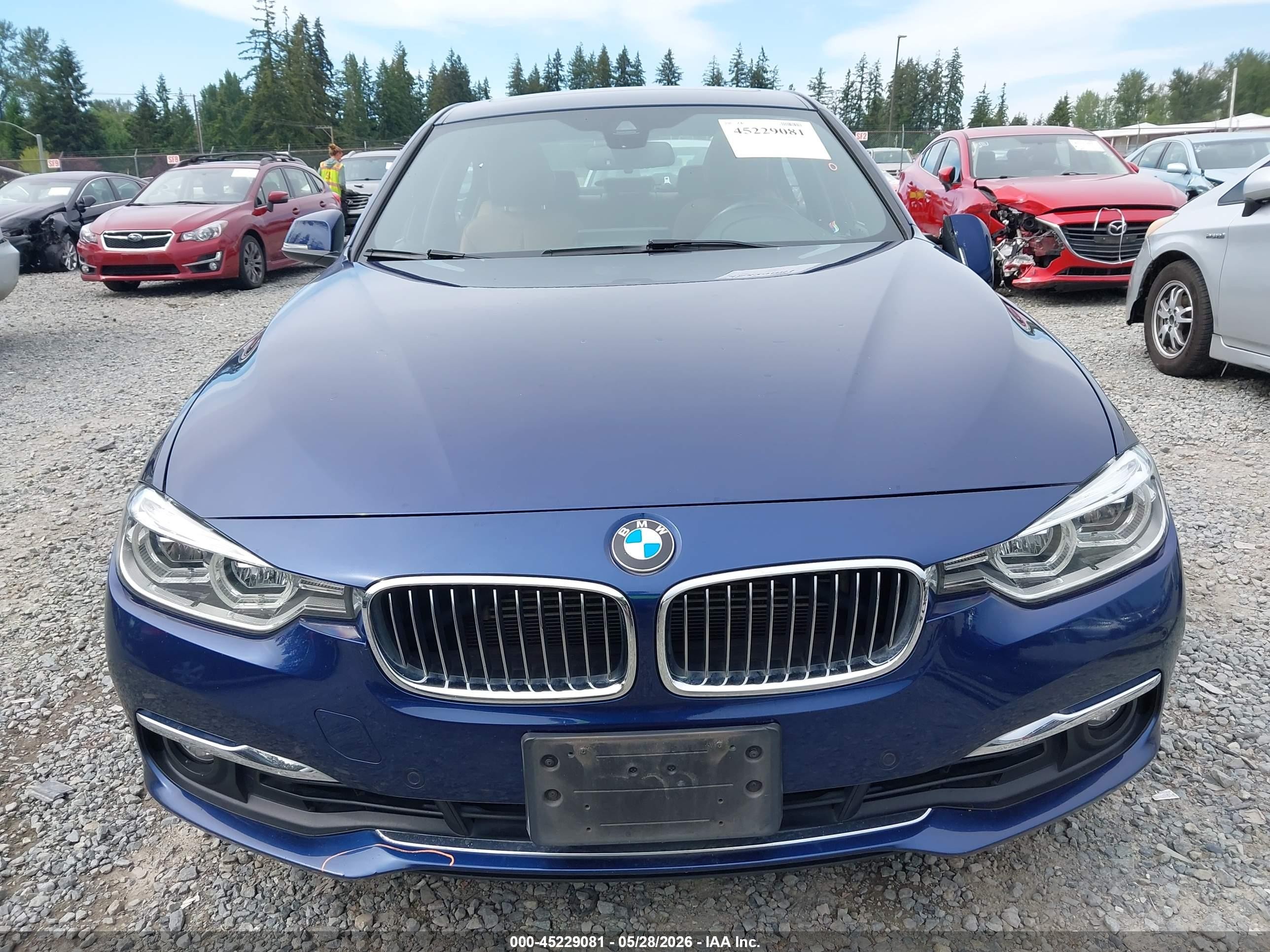 2017 Bmw 330e Iperformance Blue vin: WBA8E1C37HA029806
