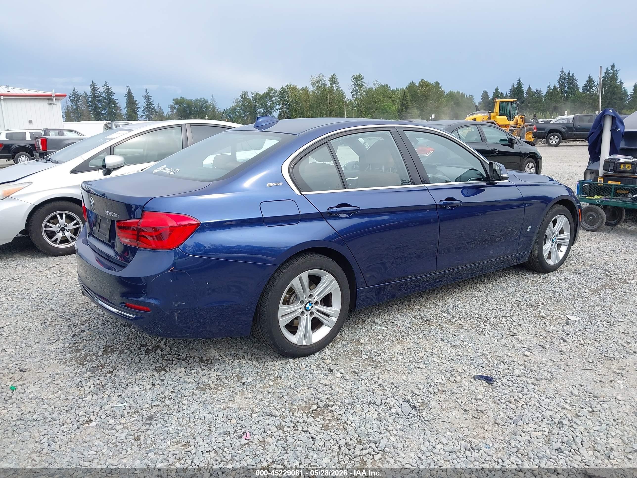 2017 Bmw 330e Iperformance Blue vin: WBA8E1C37HA029806
