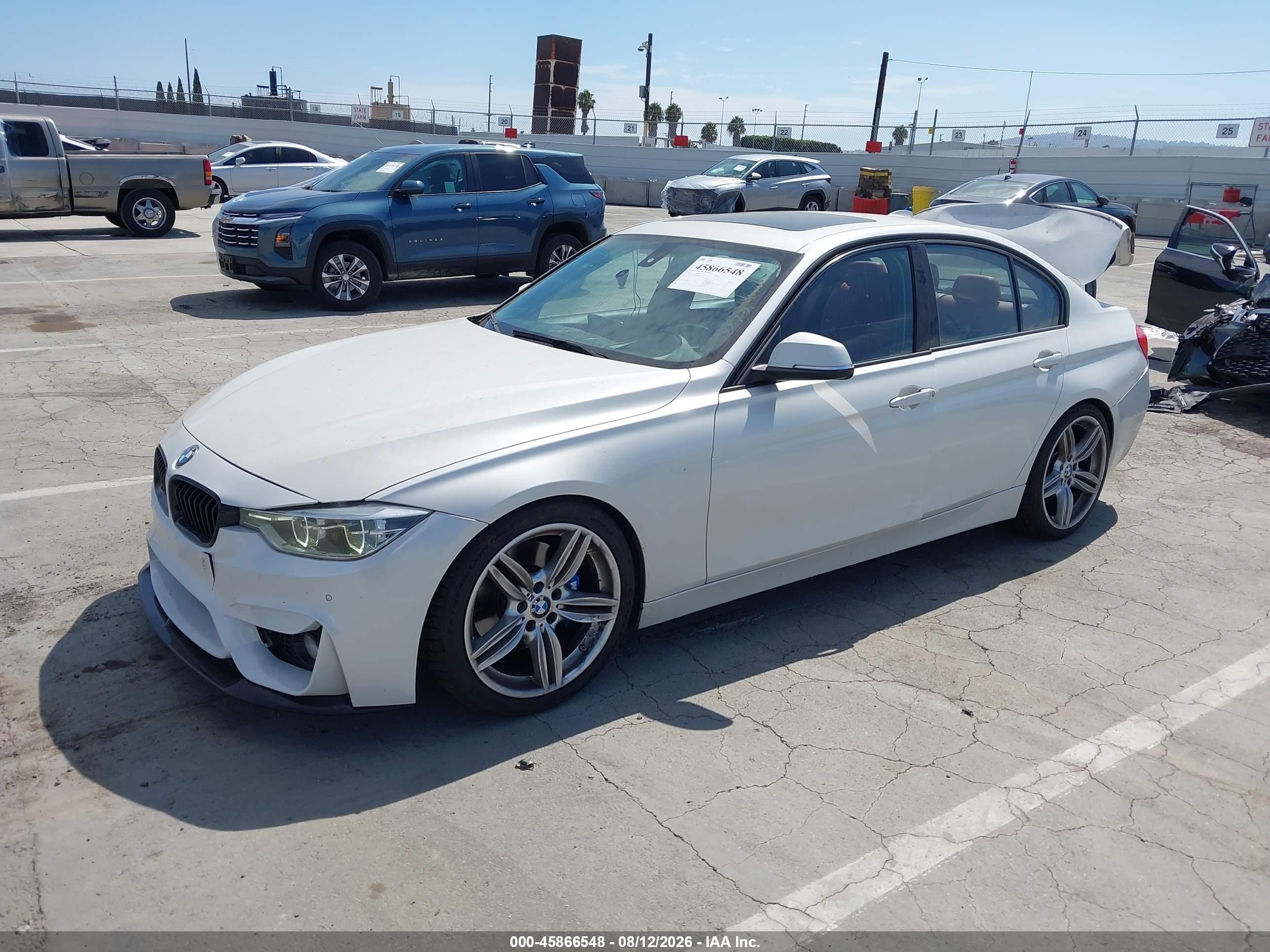 2016 Bmw 328d   White vin: WBA8E5C50GK388237