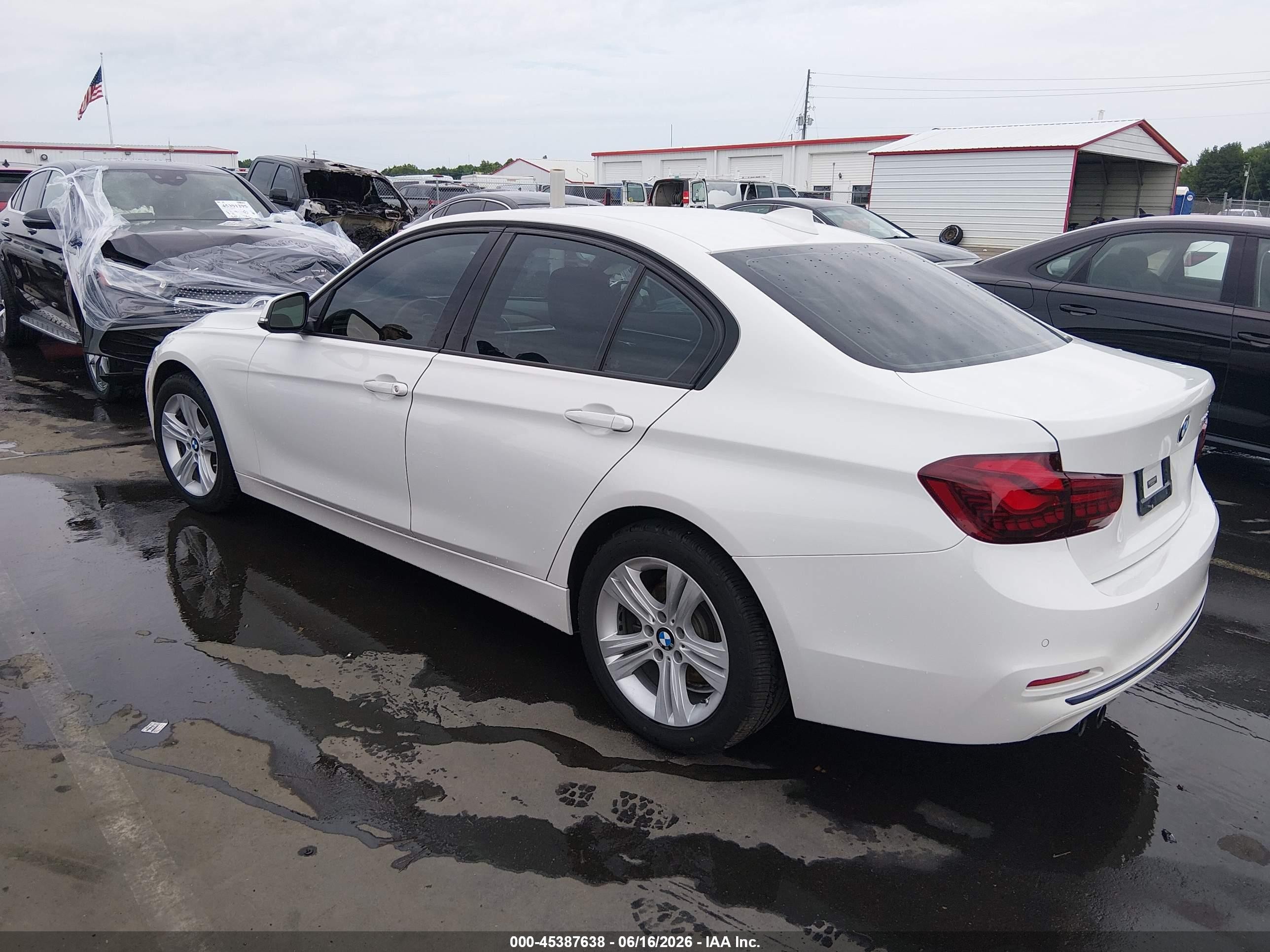 2016 Bmw 3 Series 328i Белый vin: WBA8E9C59GK603945