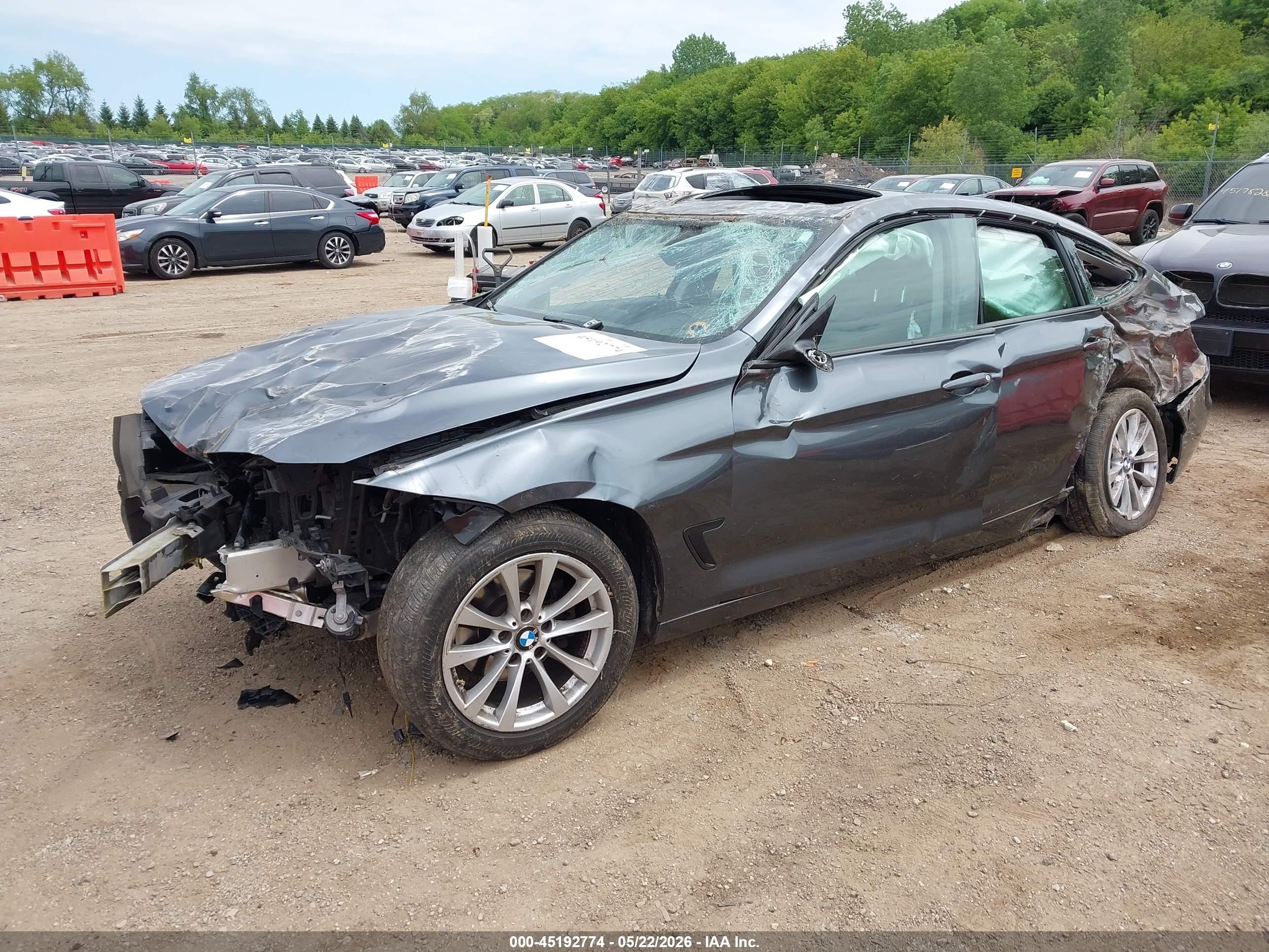 2015 Bmw 328i Gran Turismo Xdrive Gray vin: WBA8Z5C57FD672195