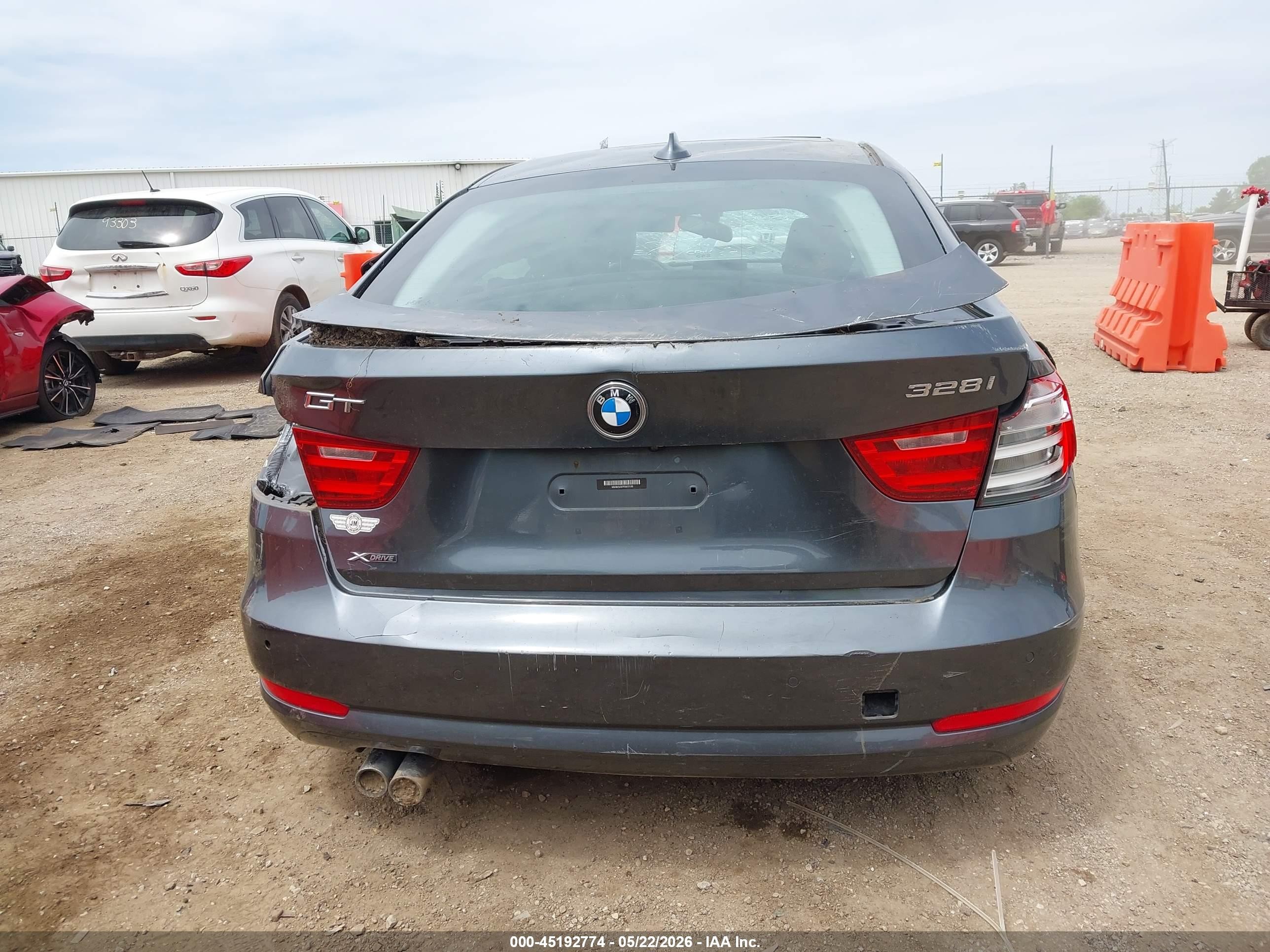 2015 Bmw 328i Gran Turismo Xdrive Gray vin: WBA8Z5C57FD672195