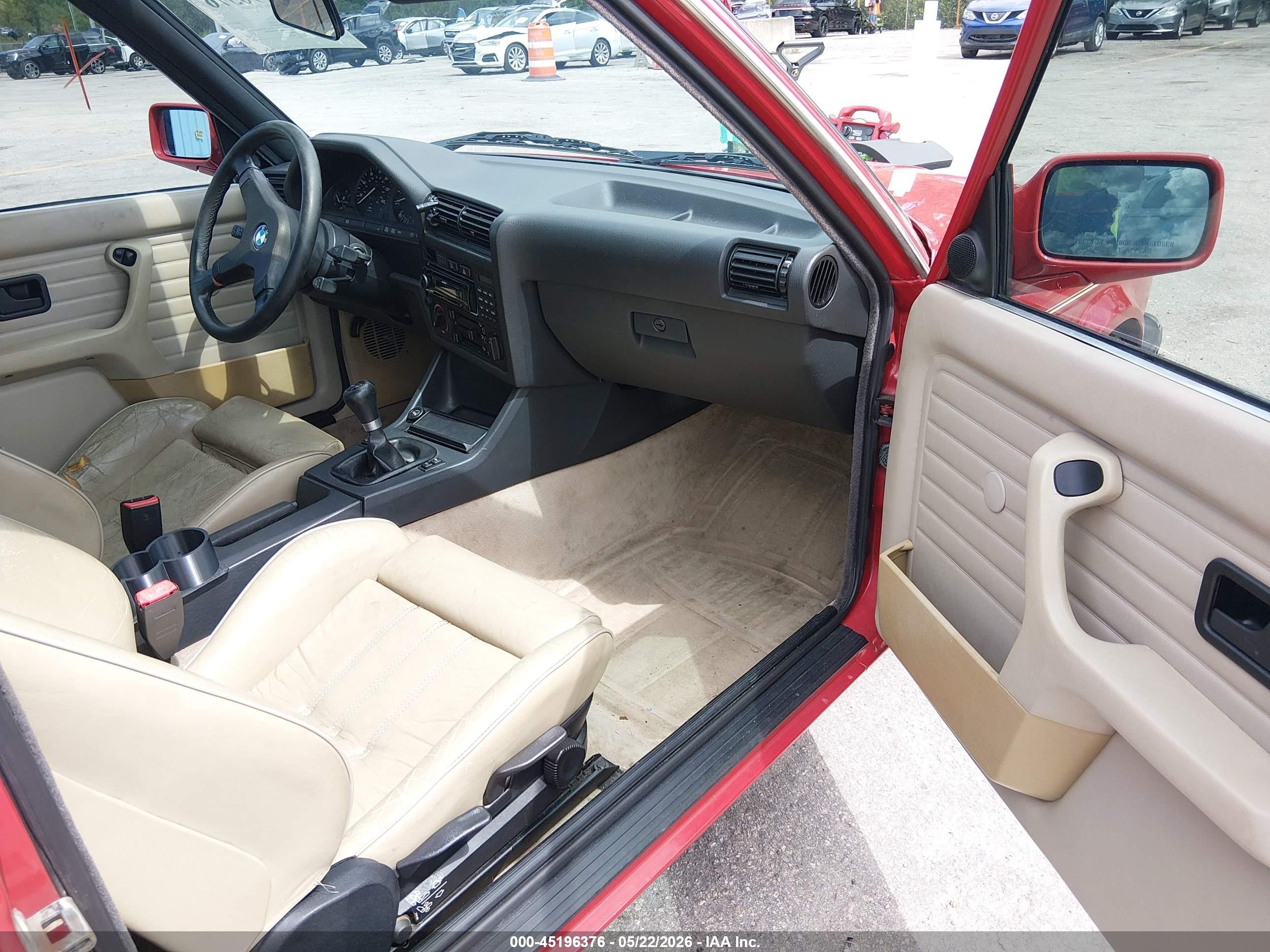 1987 Bmw 325 Is Red vin: WBAAA1304H2323015