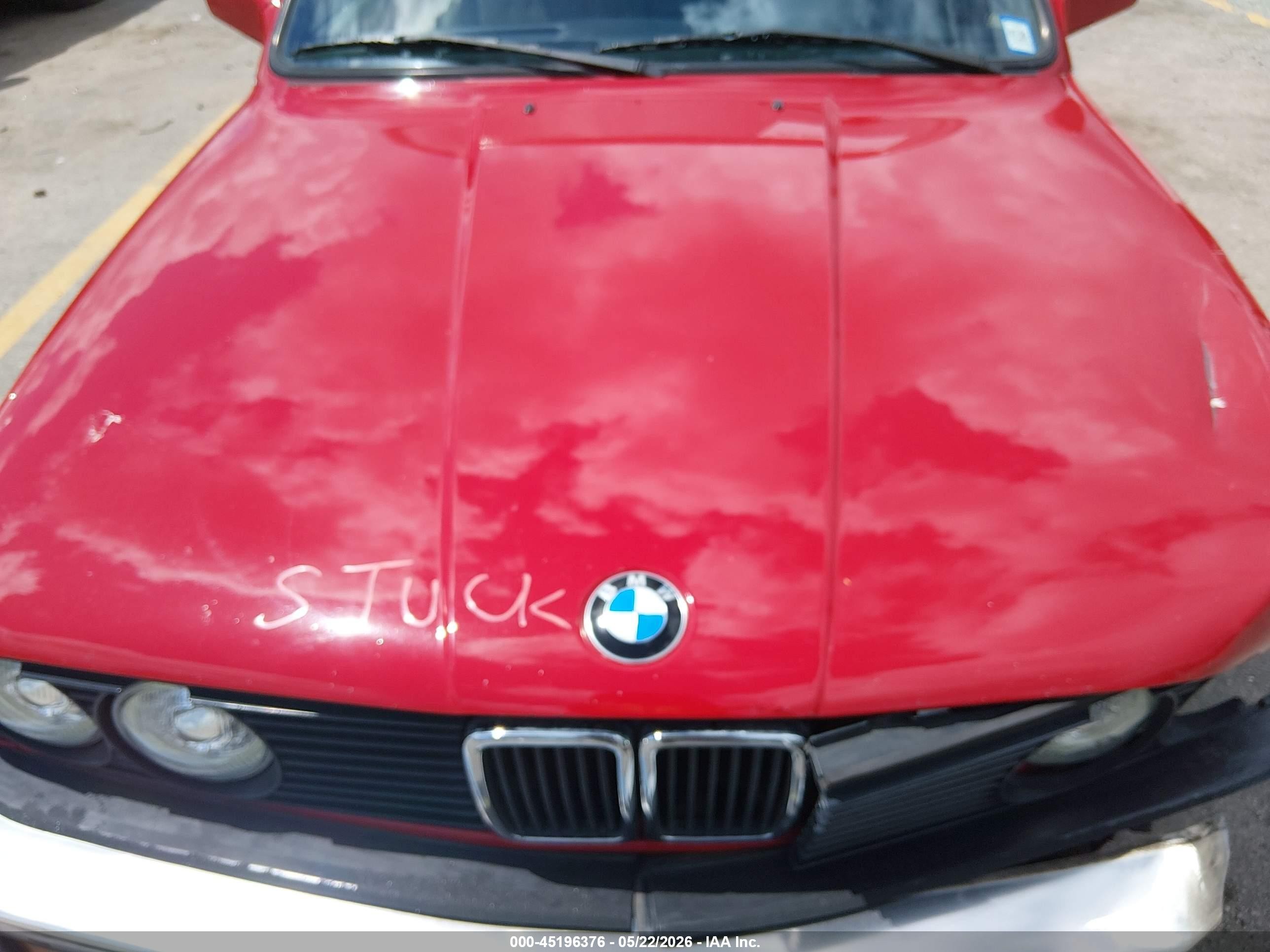 1987 Bmw 325 Is Red vin: WBAAA1304H2323015