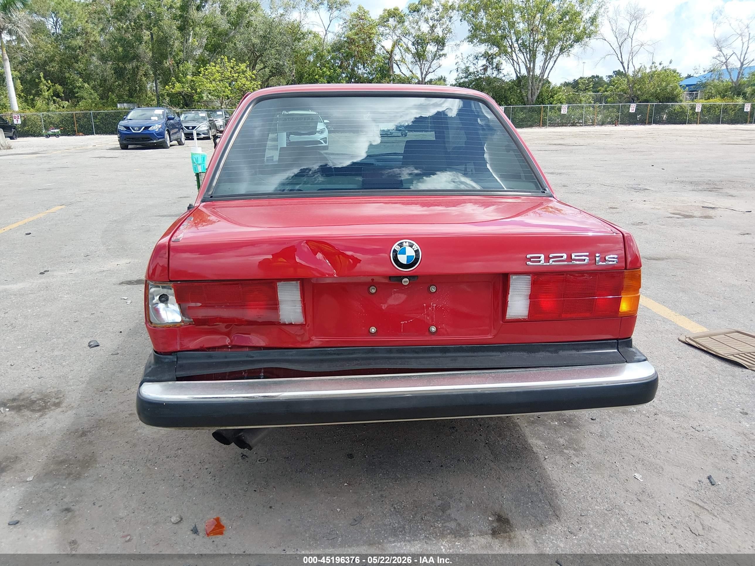1987 Bmw 325 Is Red vin: WBAAA1304H2323015