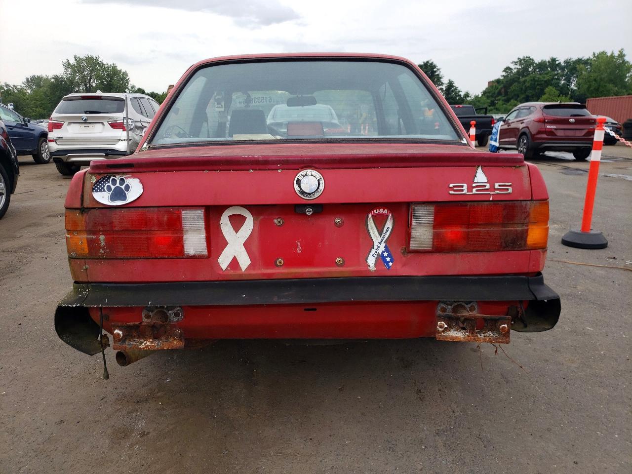 1987 Bmw 325 E Automatic/automatic Red vin: WBAAB6402H1689134