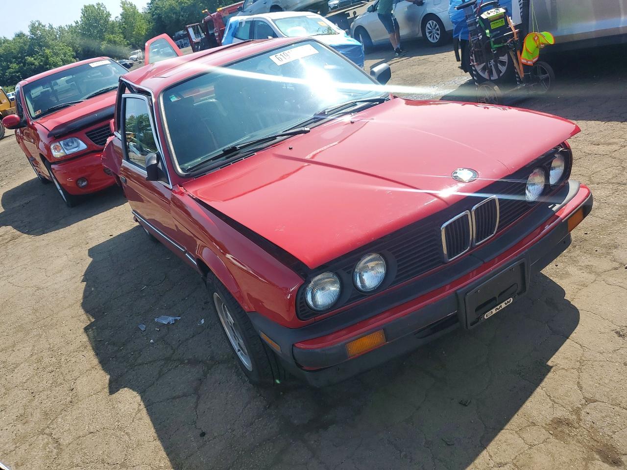 1987 Bmw 325 E Automatic Red vin: WBAAB6402H1689229