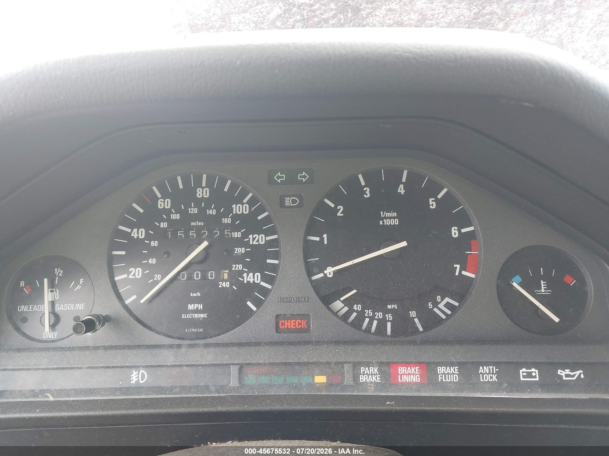 1991 Bmw 325 I Красный vin: WBAAD131XMED14587