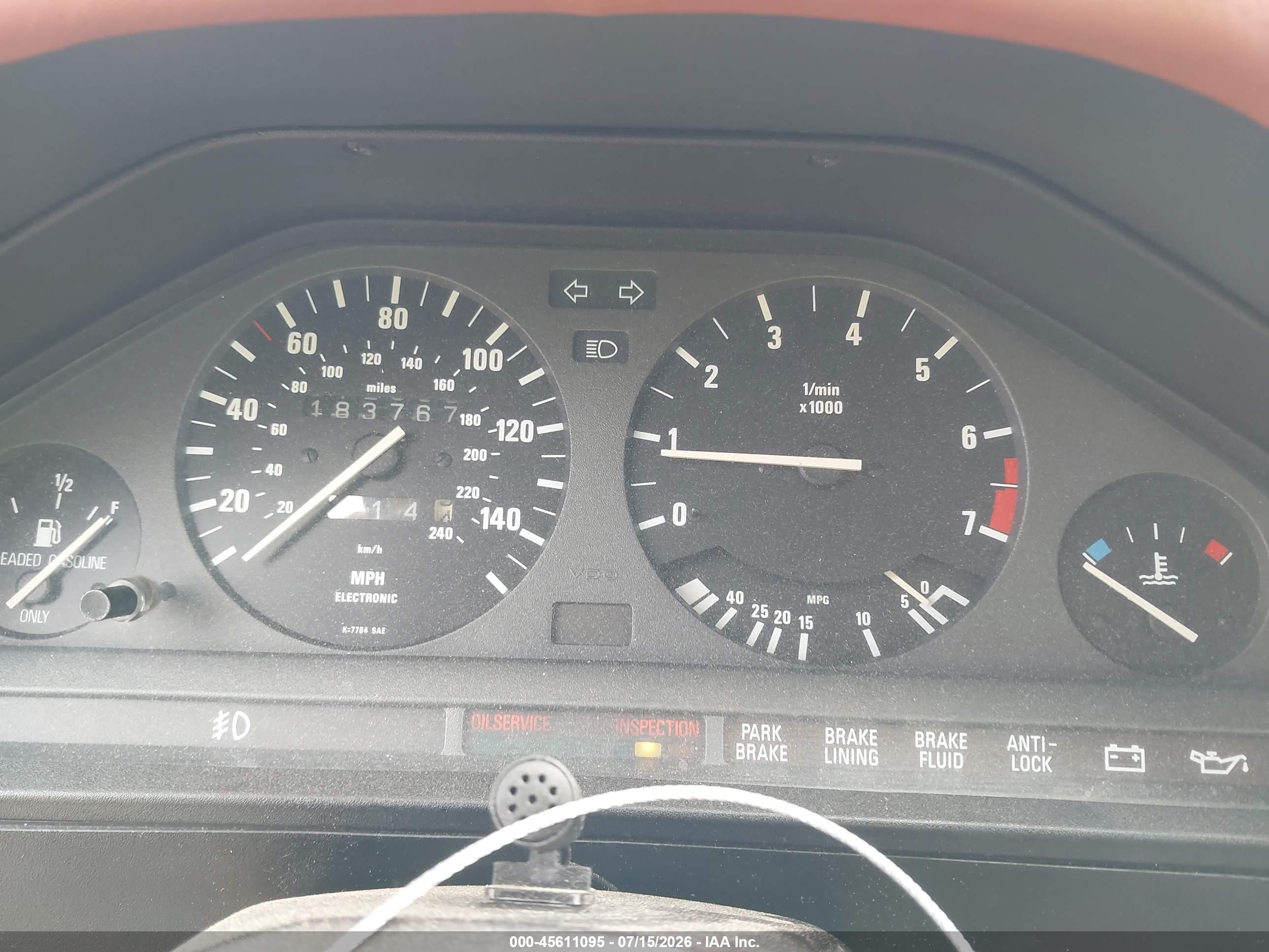 1990 Bmw 325 I Automatic White vin: WBAAD2318LED27004