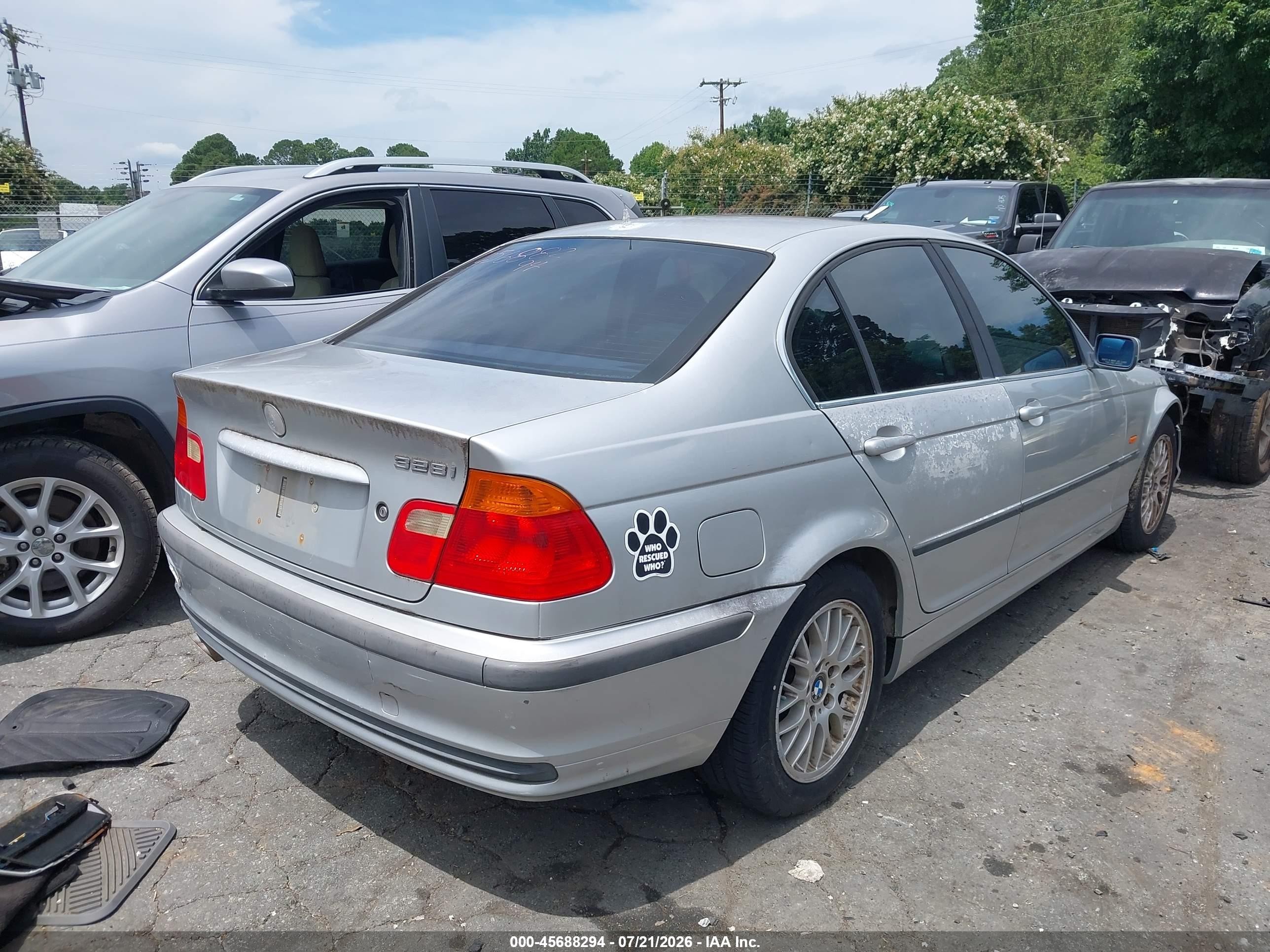2000 Bmw 328i   Gray vin: WBAAM5332YFR15191