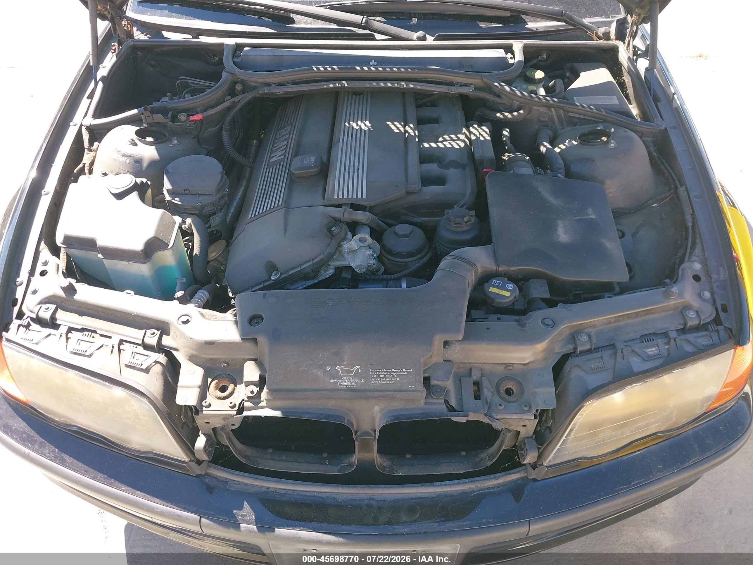 2001 Bmw 325i   Black vin: WBAAV33411EE26855