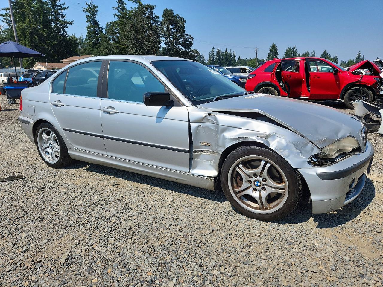 2001 Bmw 330 I Silver vin: WBAAV53411FJ64628