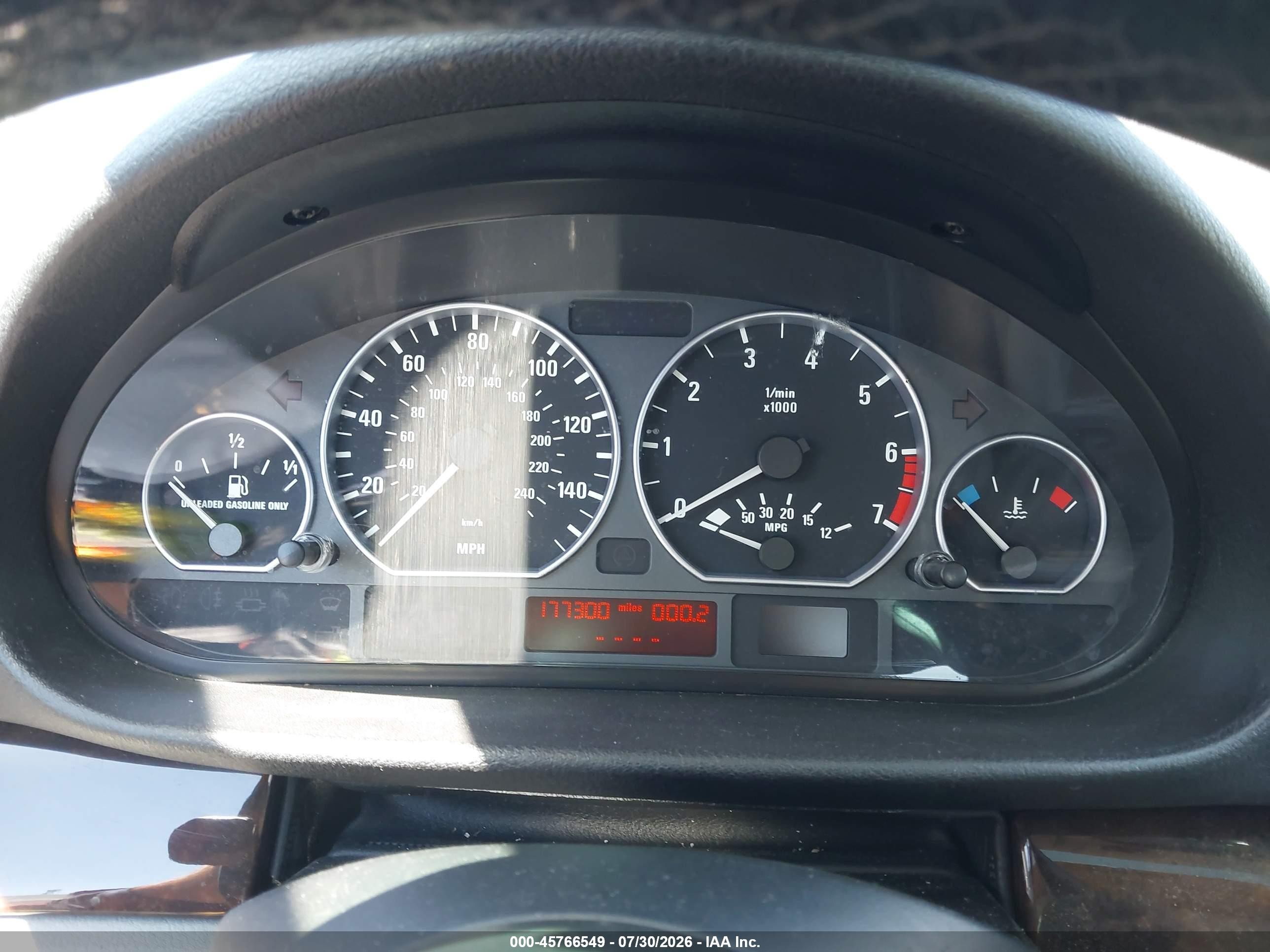 2001 Bmw 330i Light Blue vin: WBAAV53481FJ64240