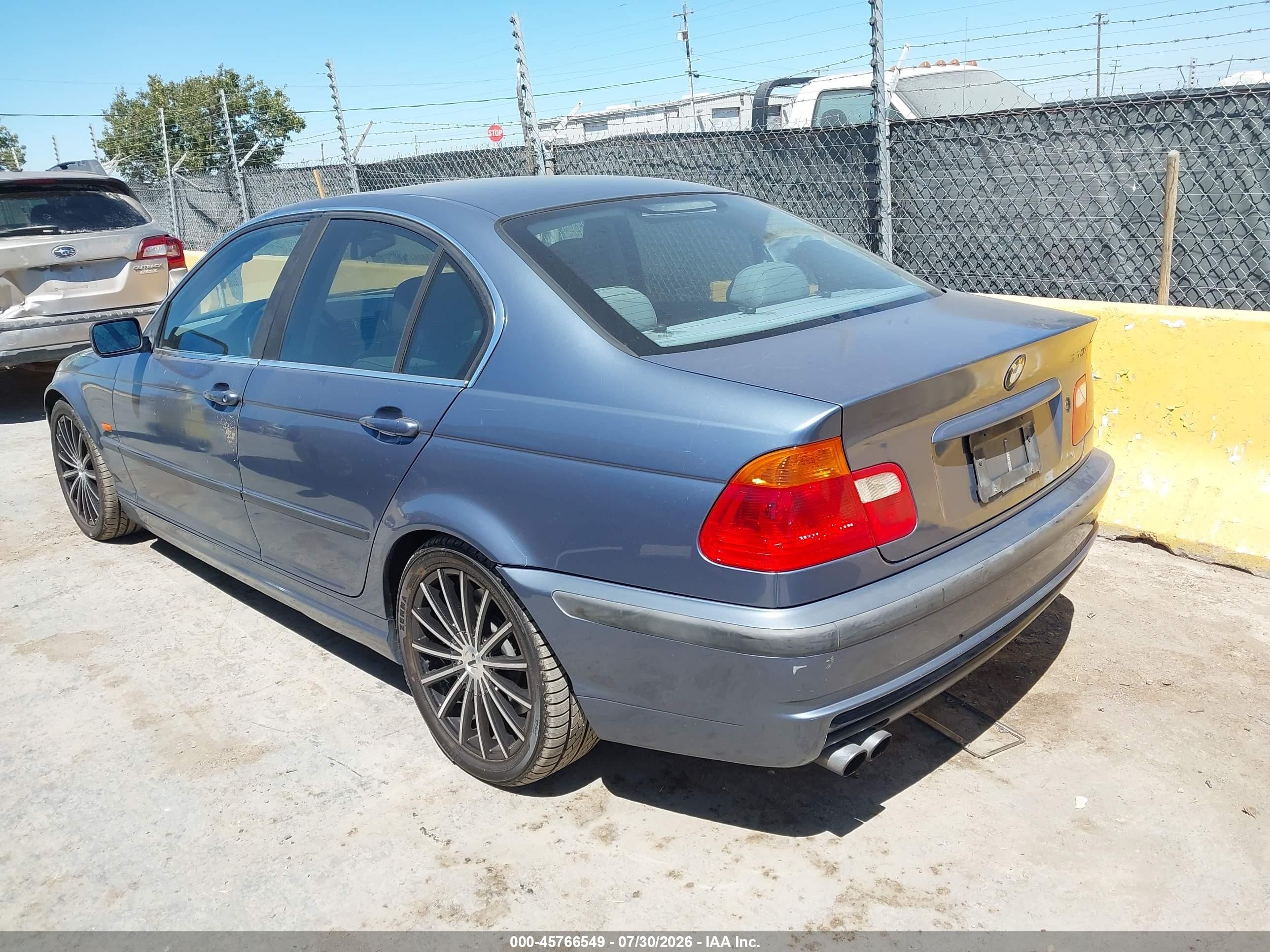 2001 Bmw 330i Light Blue vin: WBAAV53481FJ64240