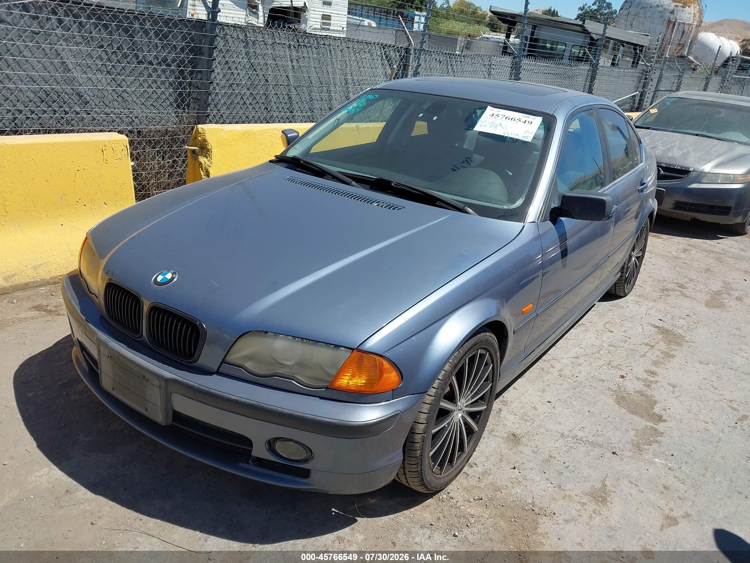 2001 Bmw 330i Light Blue vin: WBAAV53481FJ64240
