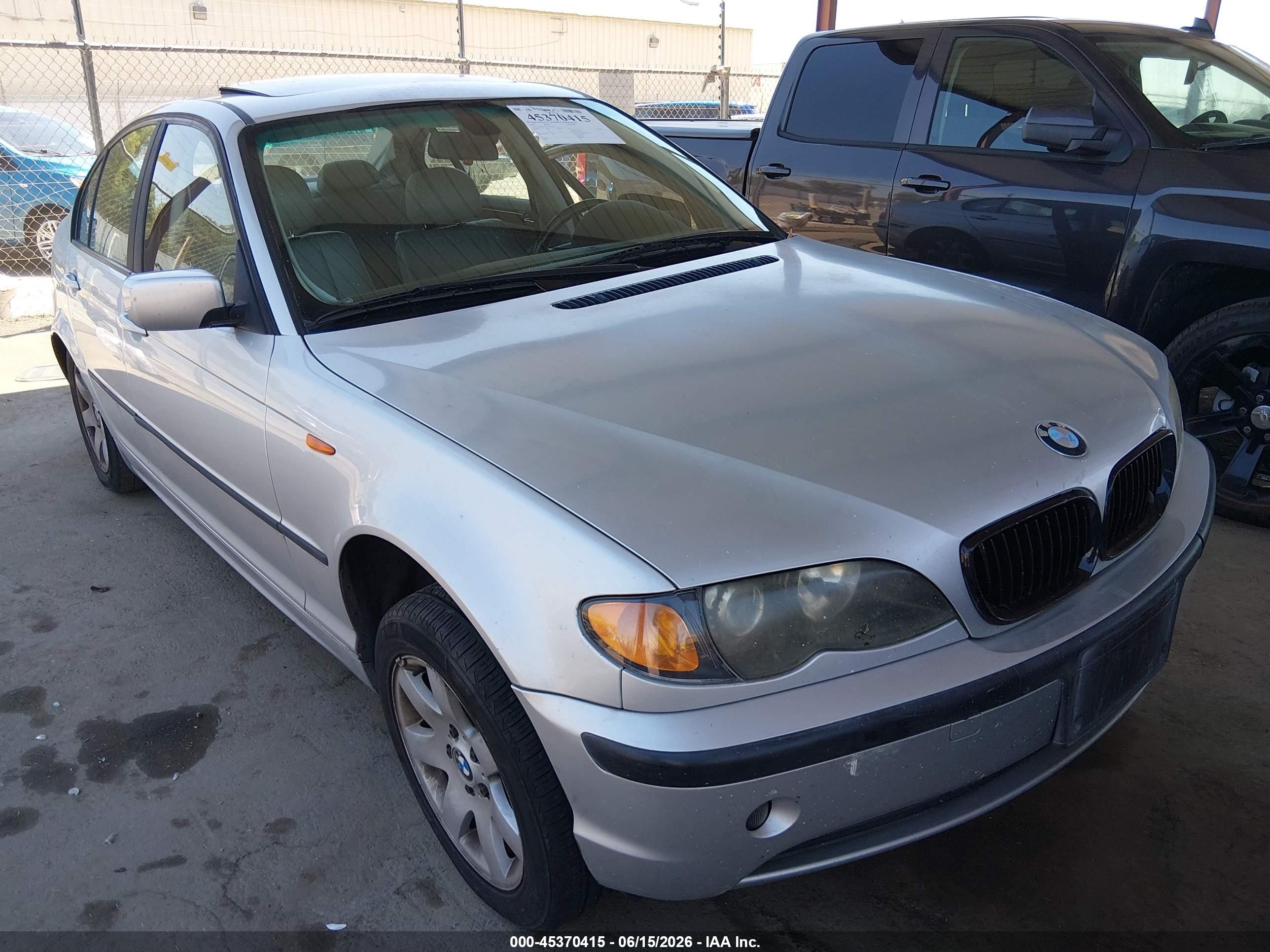 2003 Bmw 3 Series 325i Silver vin: WBAAZ33423PH30451