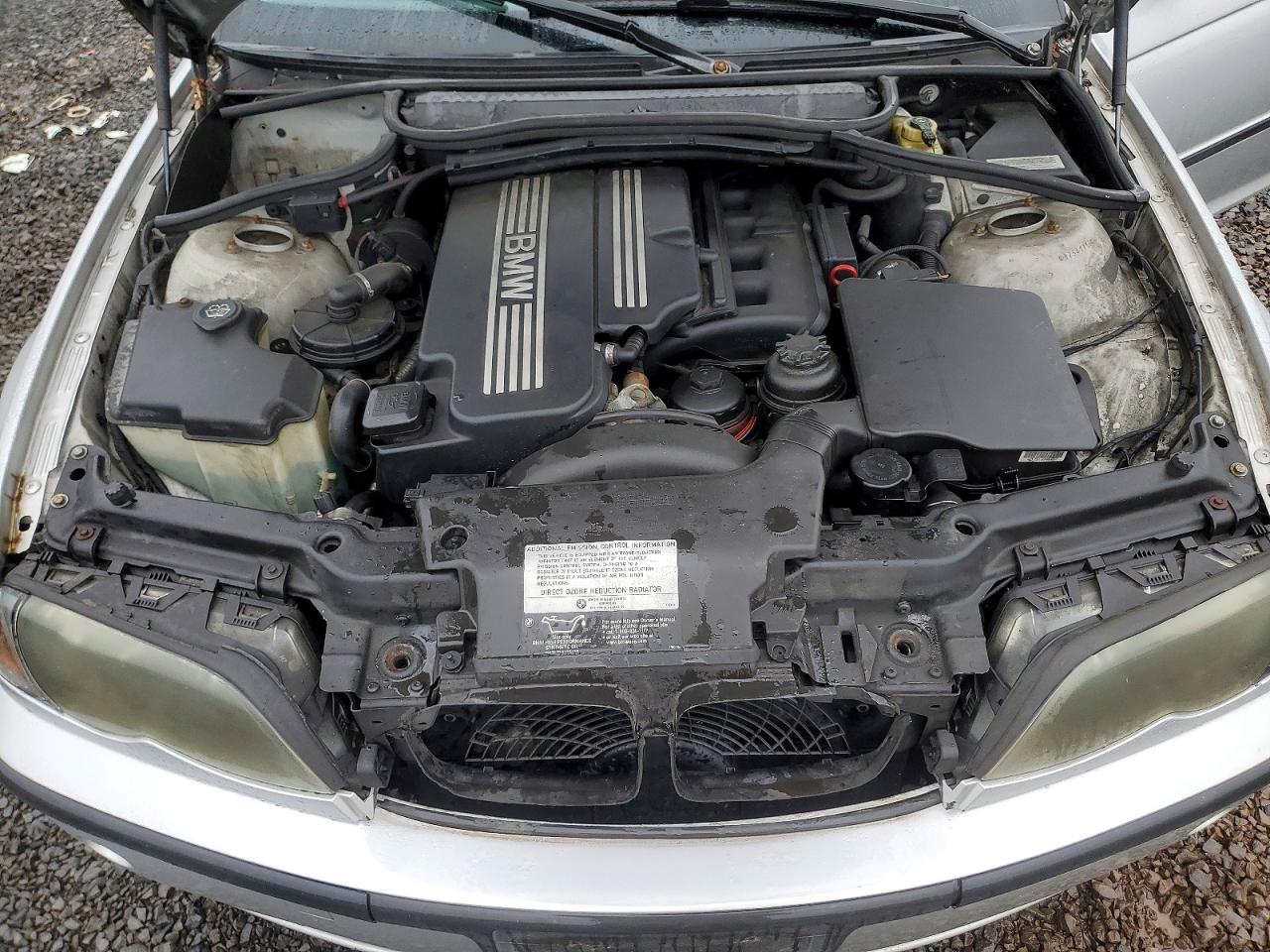 2004 Bmw 325 Silver vin: WBAAZ33424KP86224