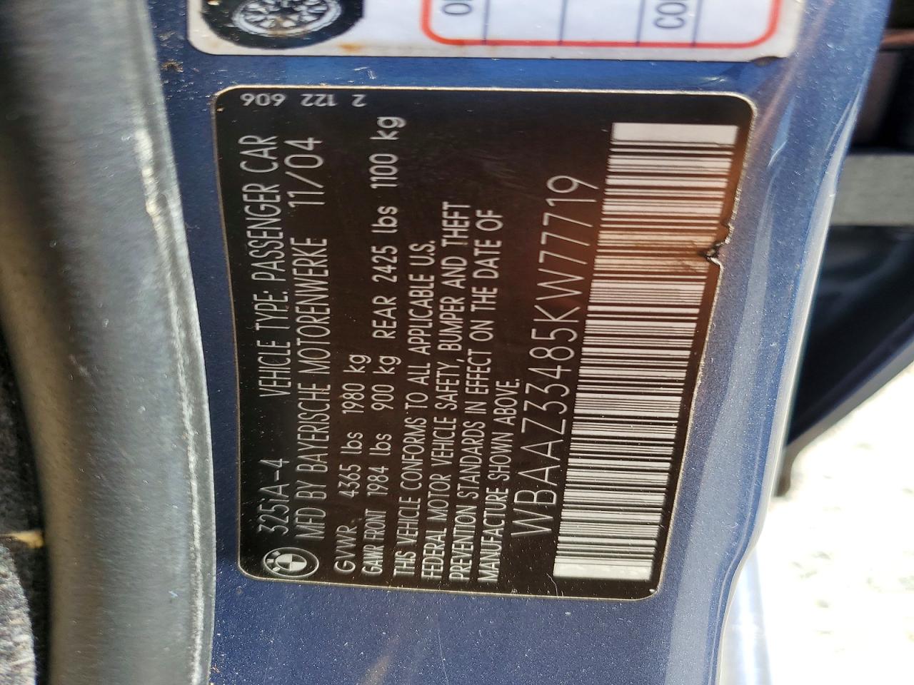 2005 Bmw 325 Is Sulev Синий vin: WBAAZ33485KW77719