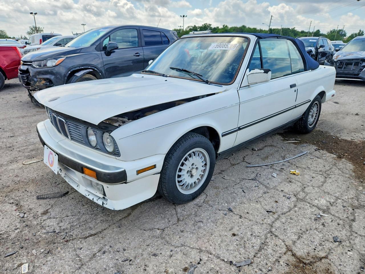 1989 Bmw 325 I White vin: WBABB1300K8275079
