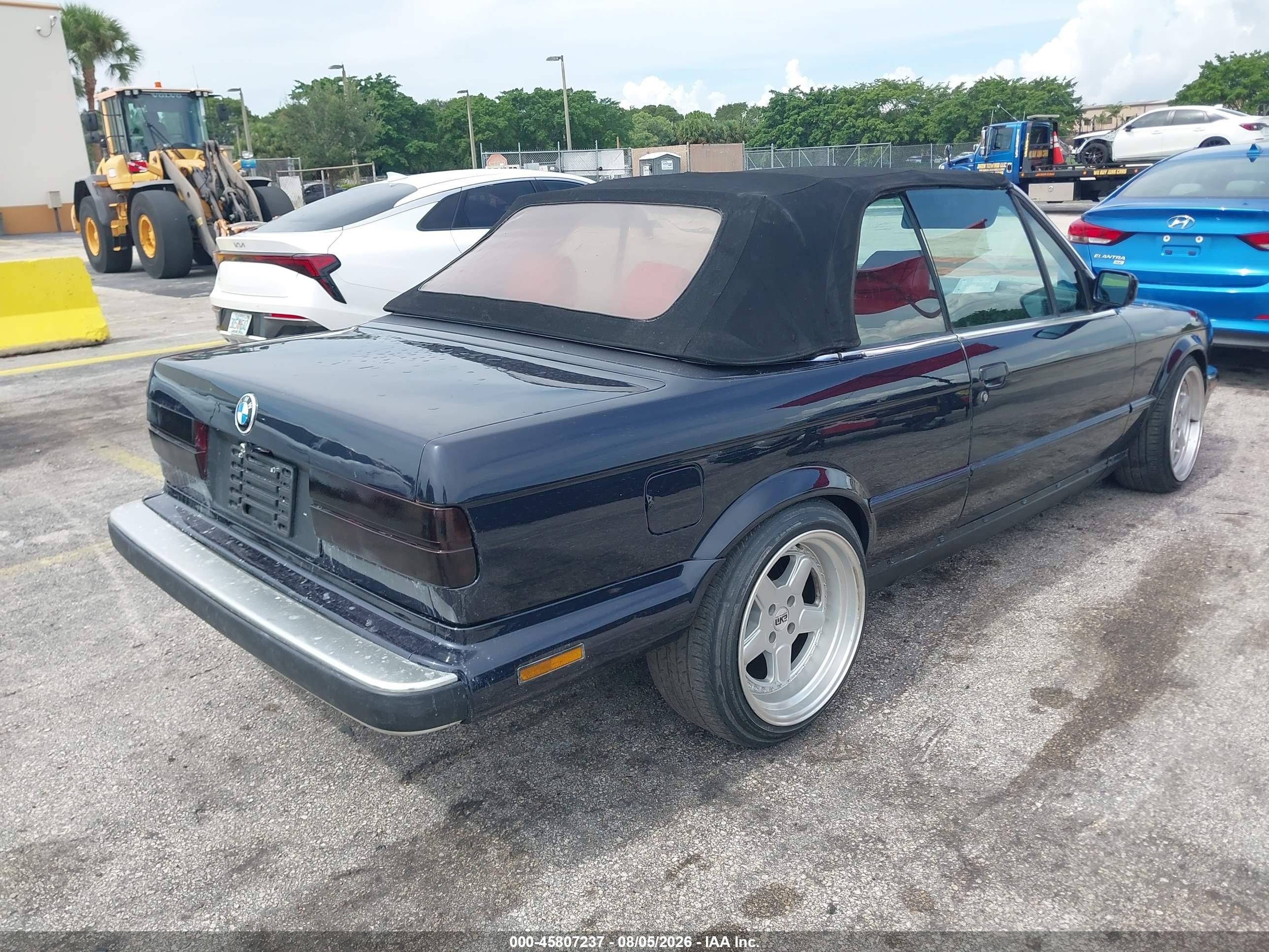 1988 Bmw 325 I Black vin: WBABB1305J8273097