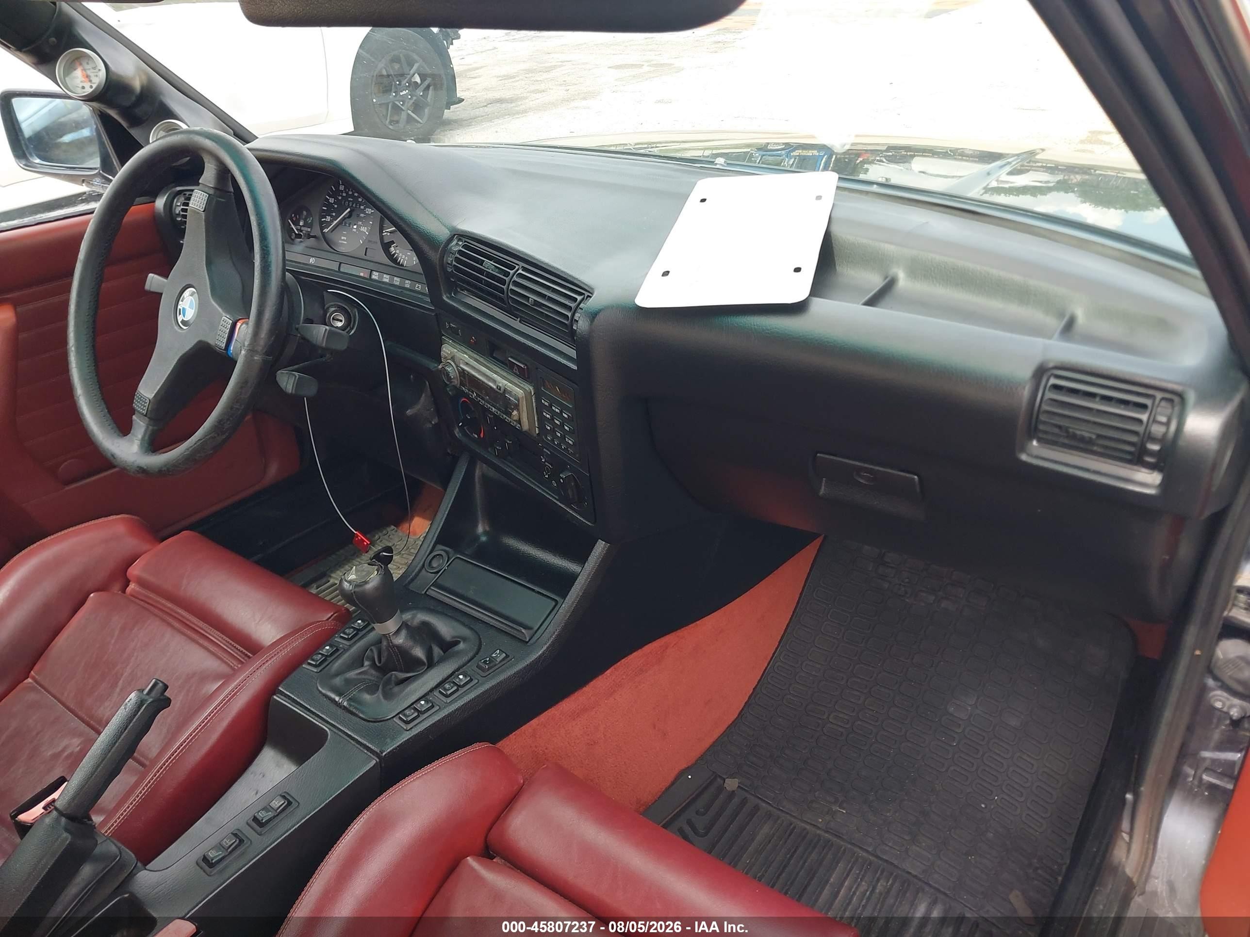 1988 Bmw 325 I Black vin: WBABB1305J8273097