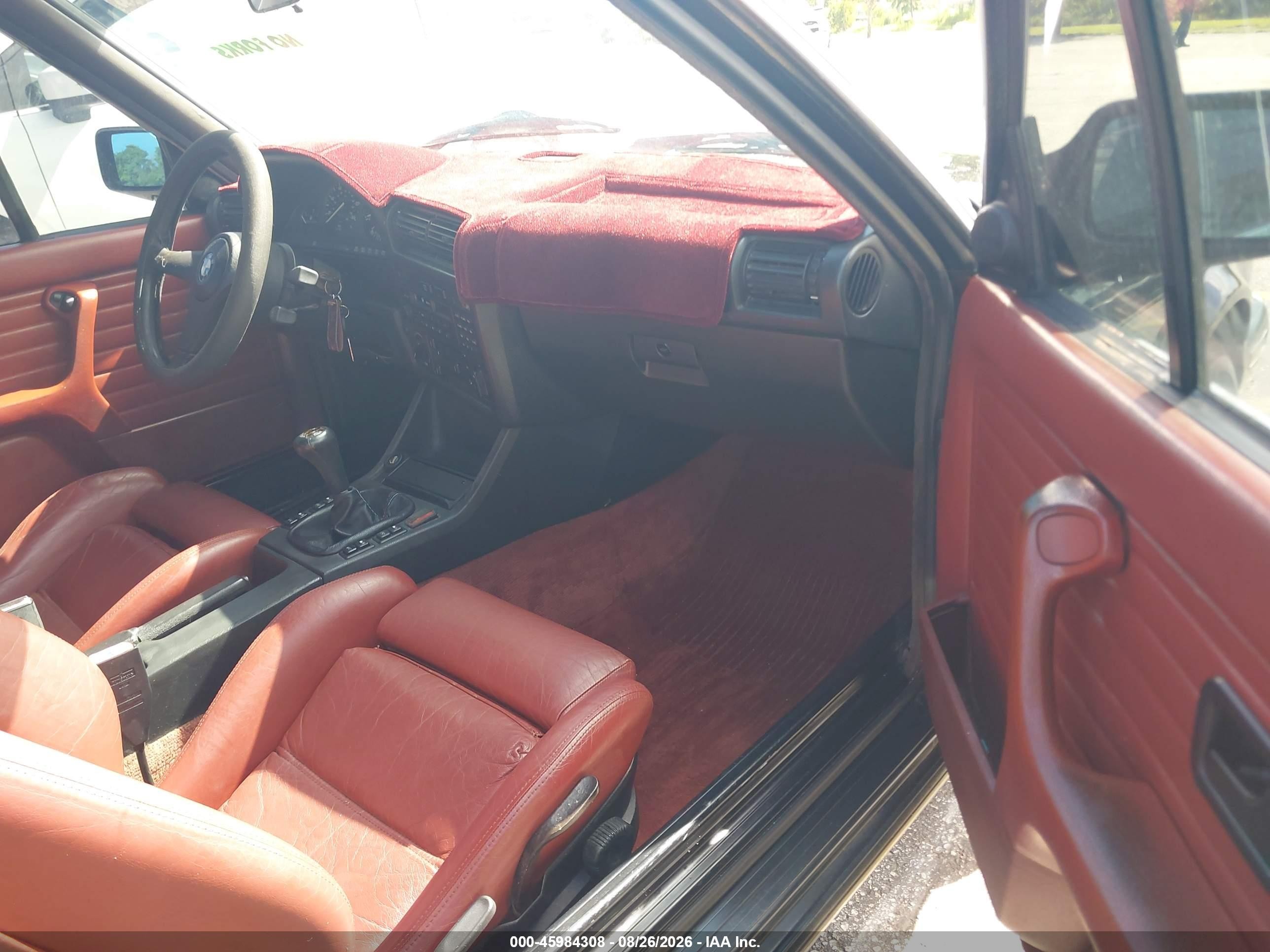 1988 Bmw 325 I Black vin: WBABB1306J1930773