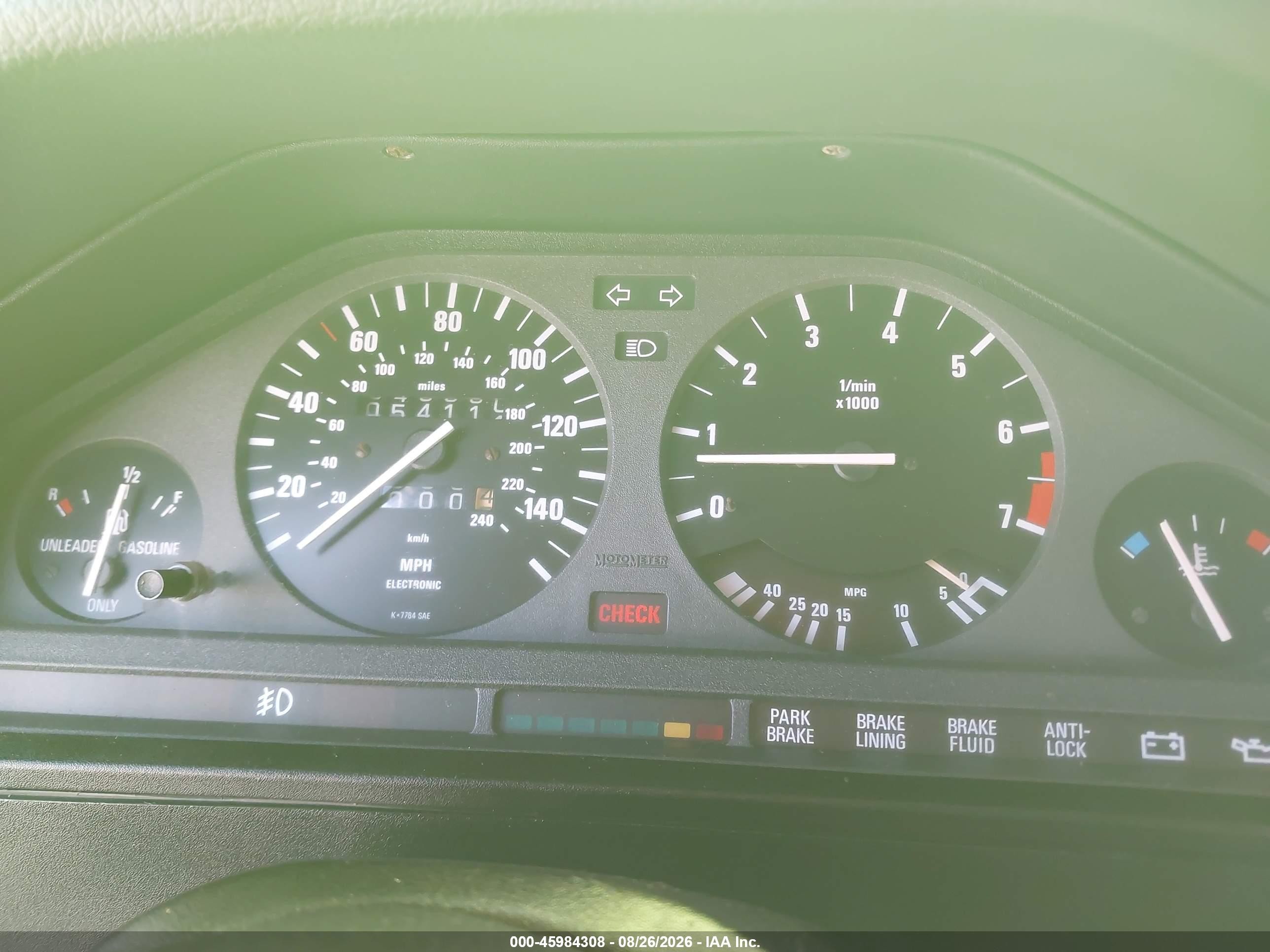 1988 Bmw 325 I Black vin: WBABB1306J1930773