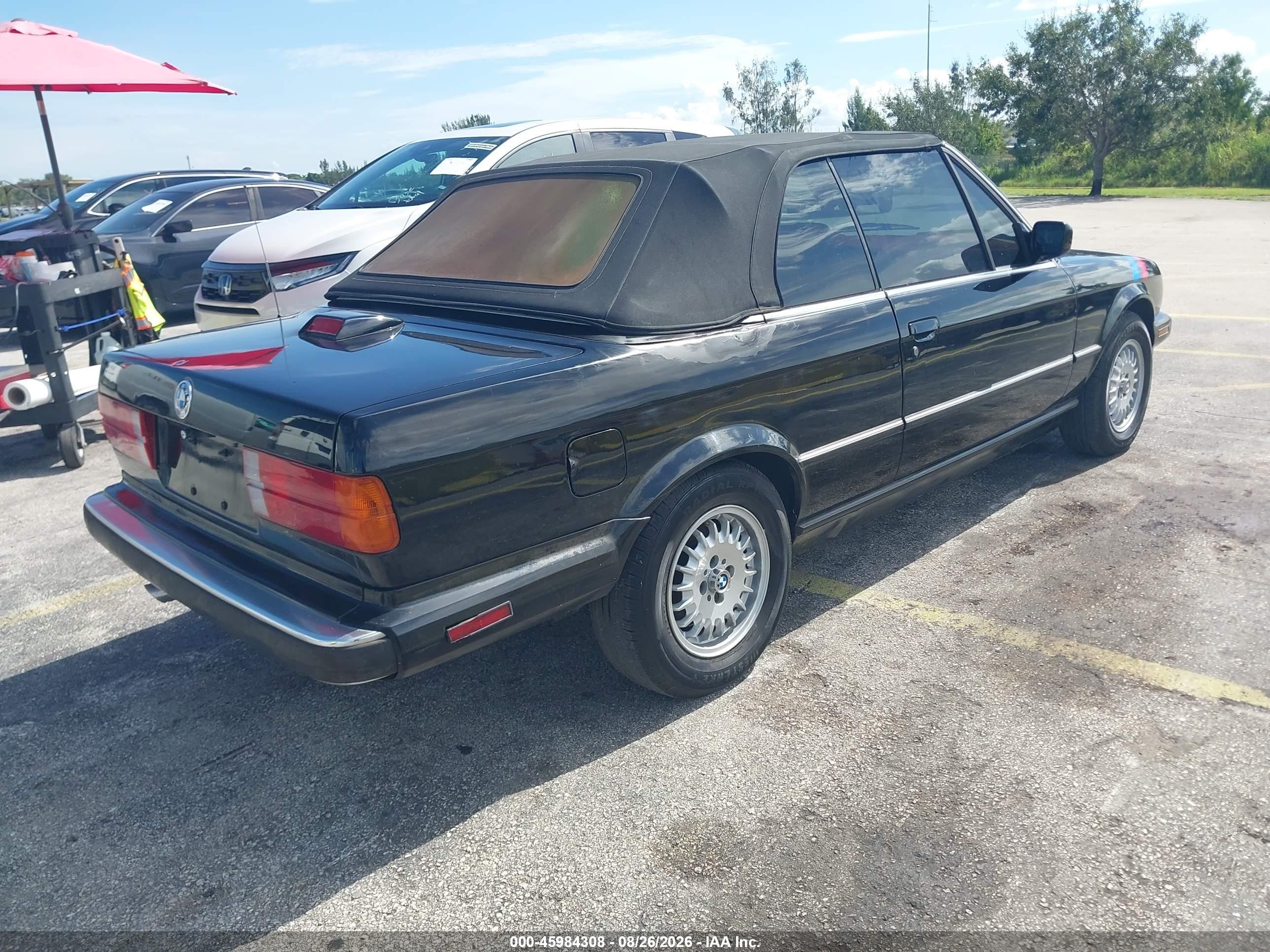 1988 Bmw 325 I Black vin: WBABB1306J1930773
