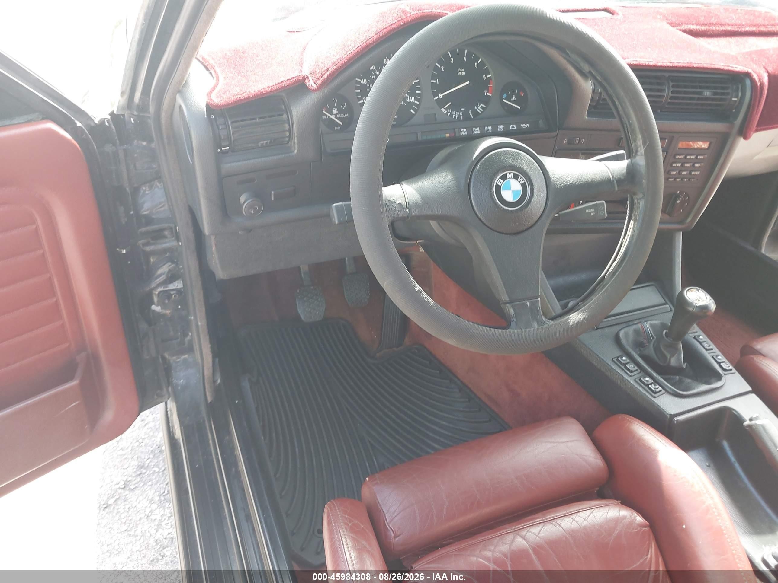 1988 Bmw 325 I Black vin: WBABB1306J1930773