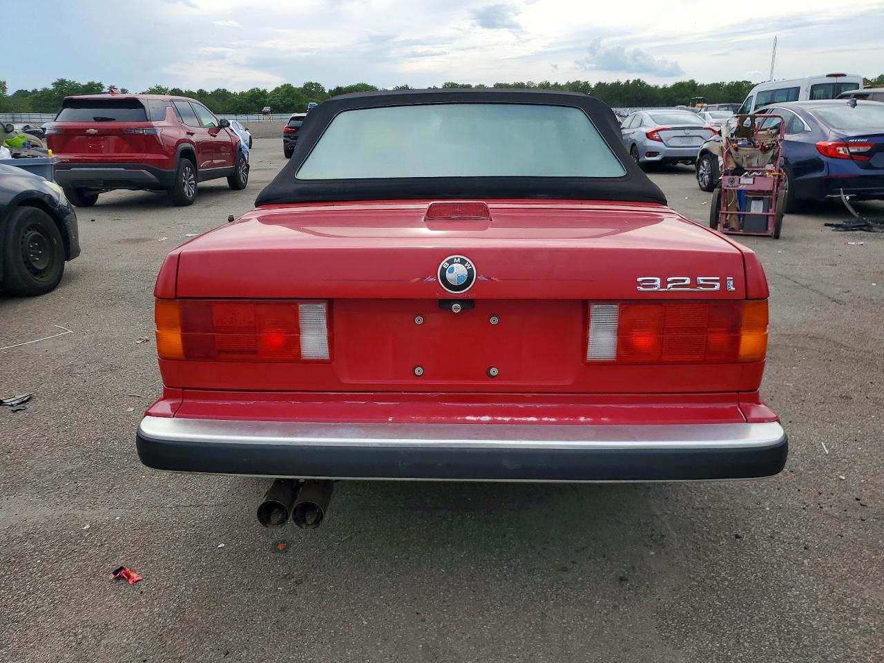 1987 Bmw 325 I Automatic Red vin: WBABB2300H1942742
