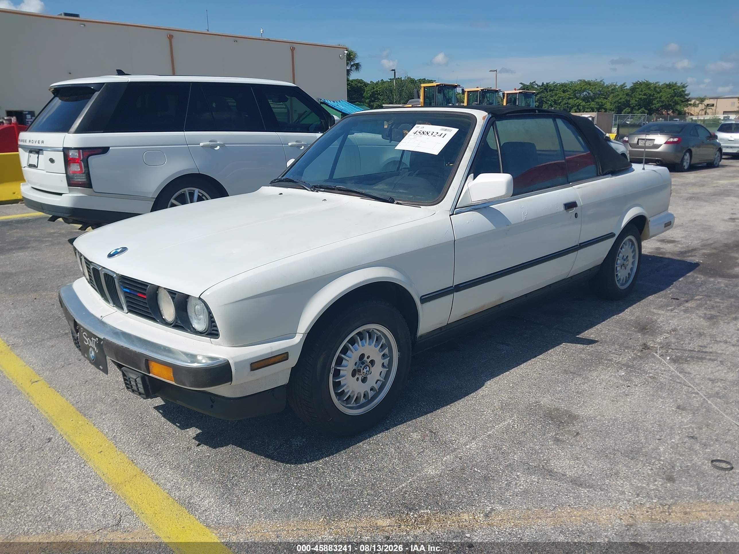1989 Bmw 325 I Automatic White vin: WBABB2306K8862022