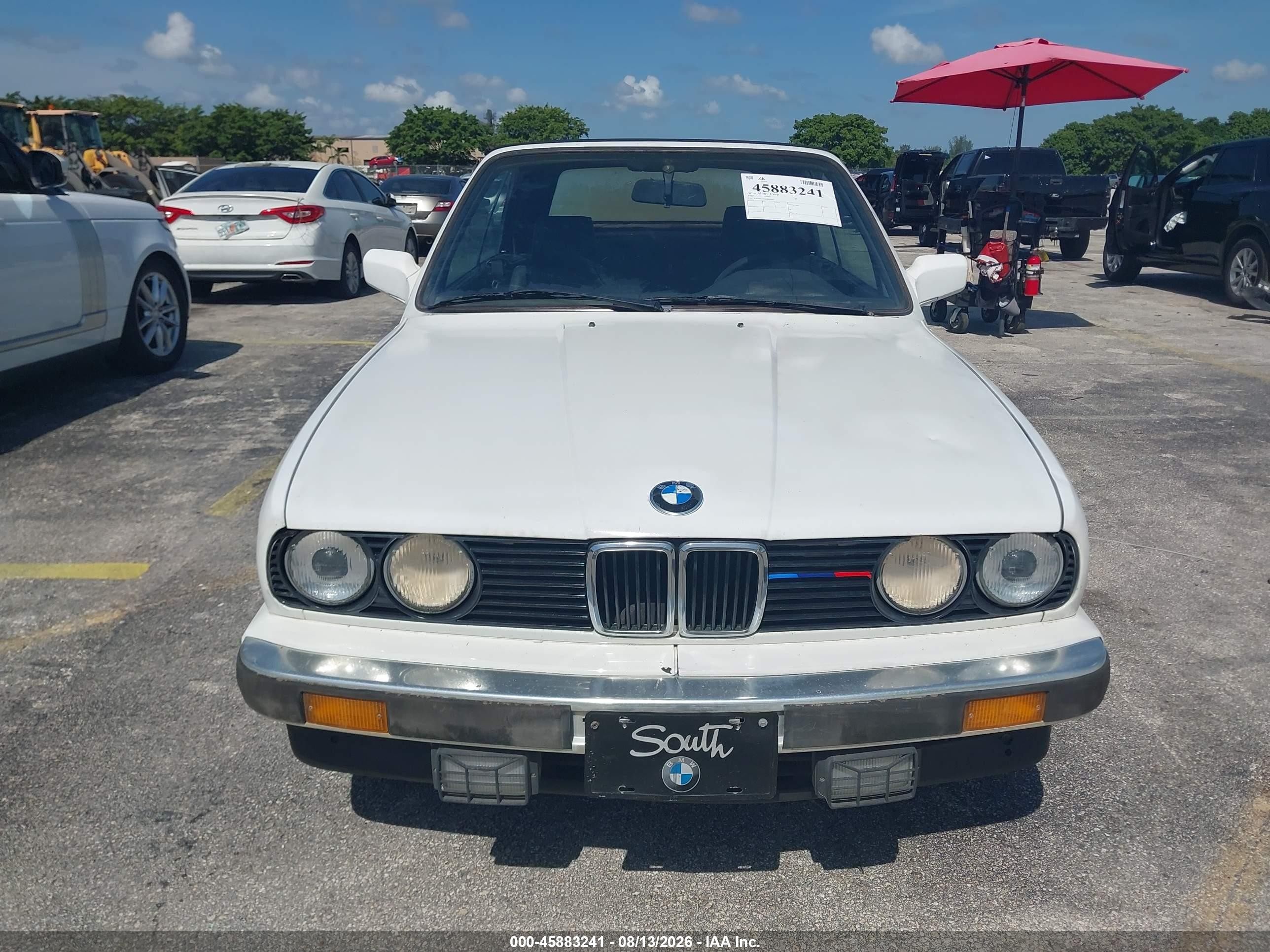 1989 Bmw 325 I Automatic White vin: WBABB2306K8862022