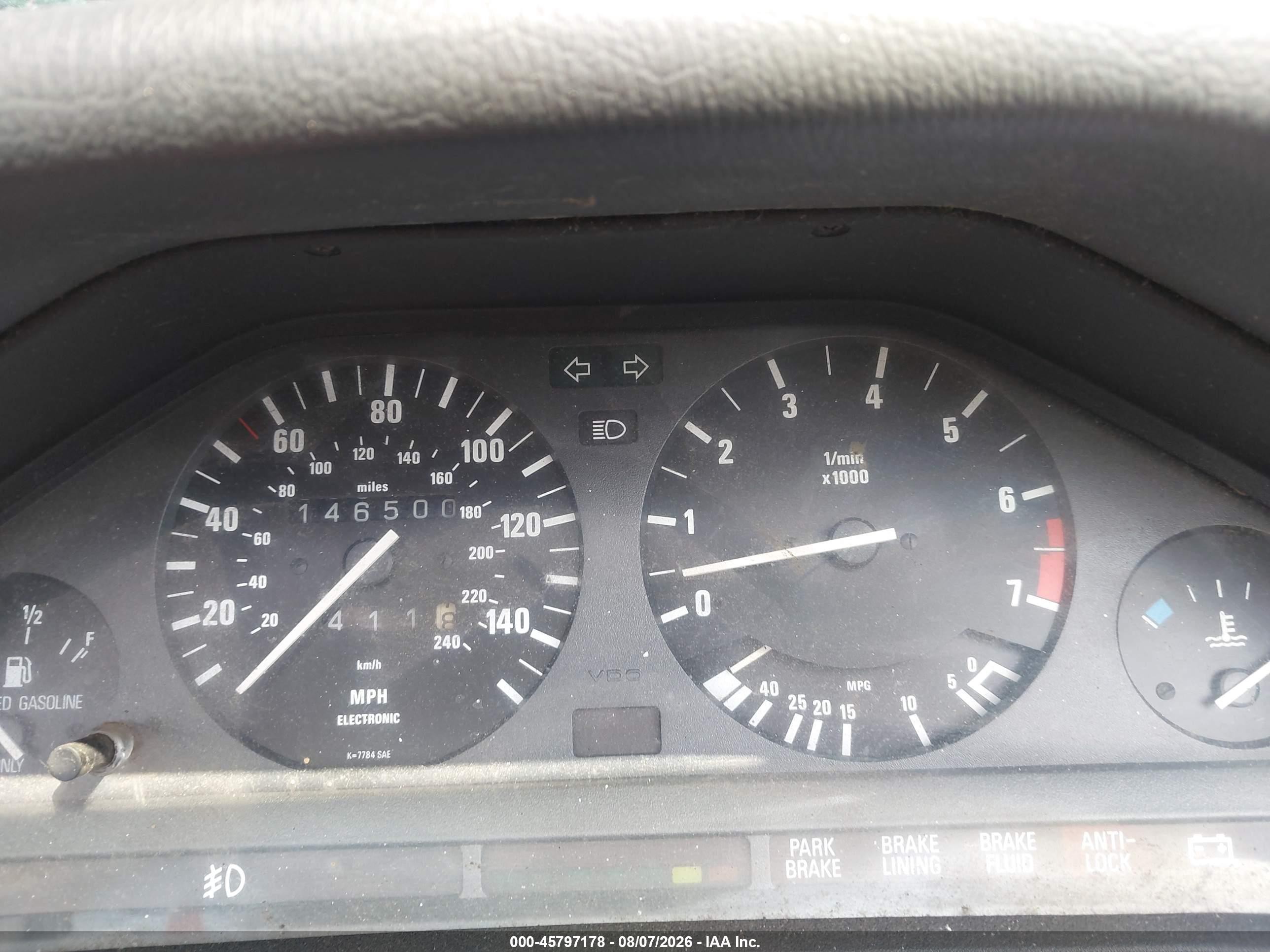 1989 Bmw 325 I Automatic Dark Brown vin: WBABB2306K8863879