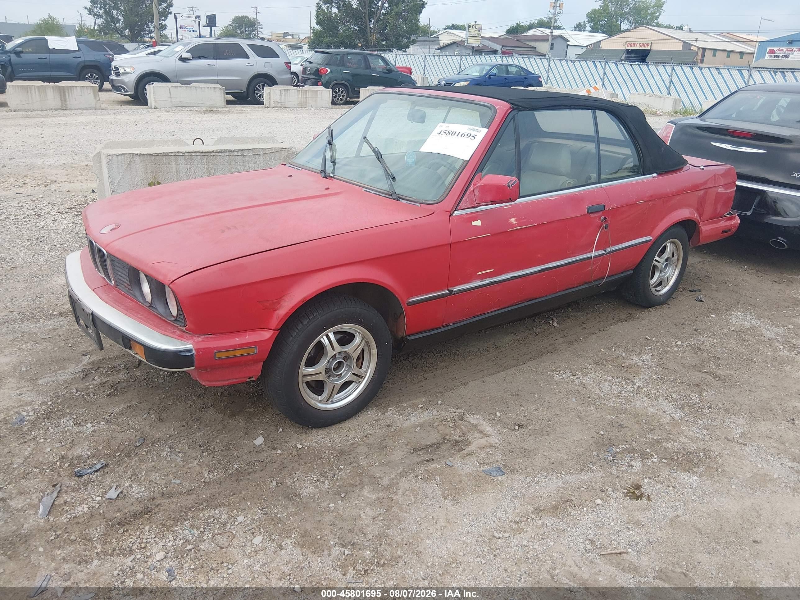 1989 Bmw 325 I Automatic Красный vin: WBABB2309K8875735